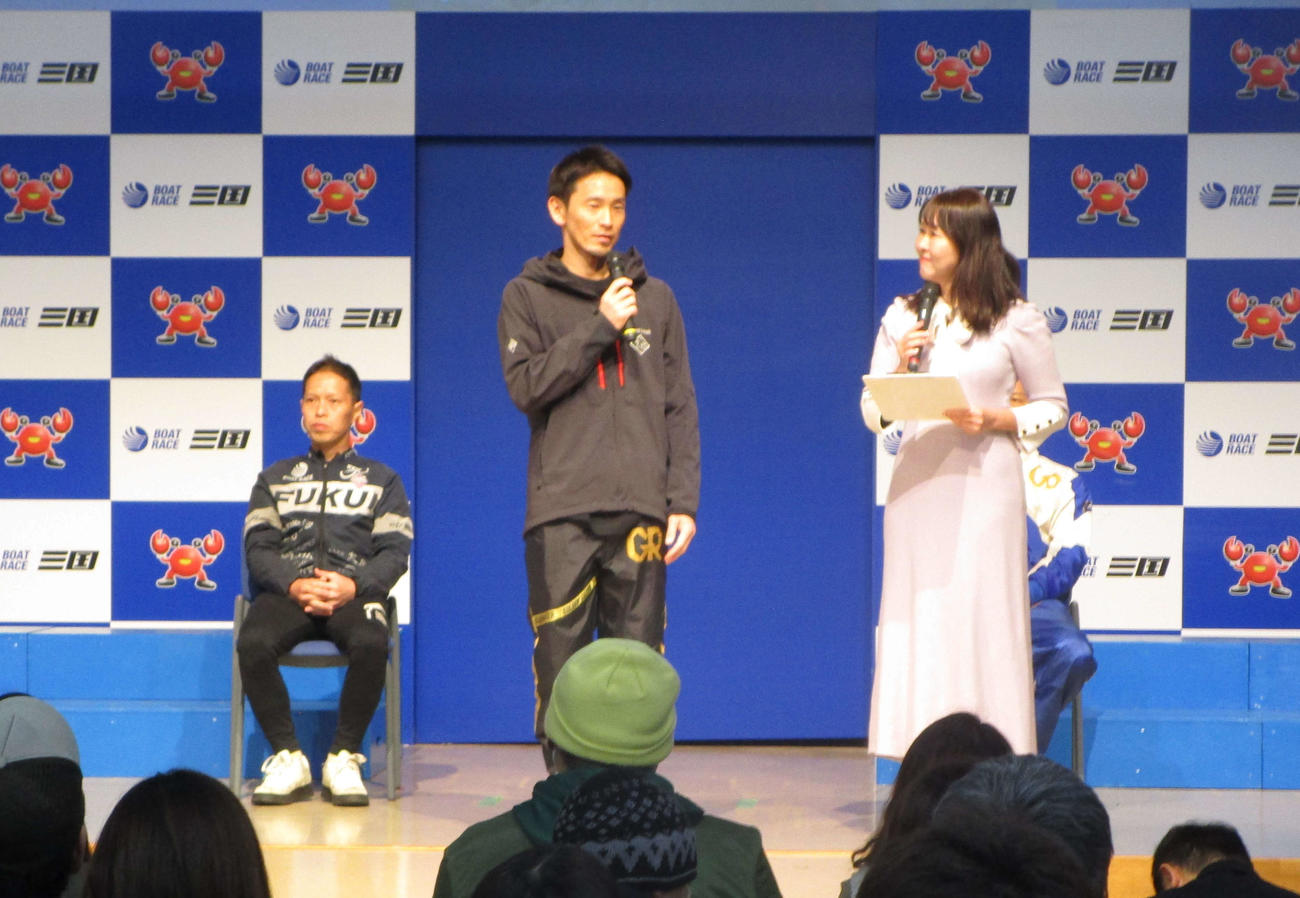 日本海ドリーム出場選手インタビューで抱負を語る馬場貴也
