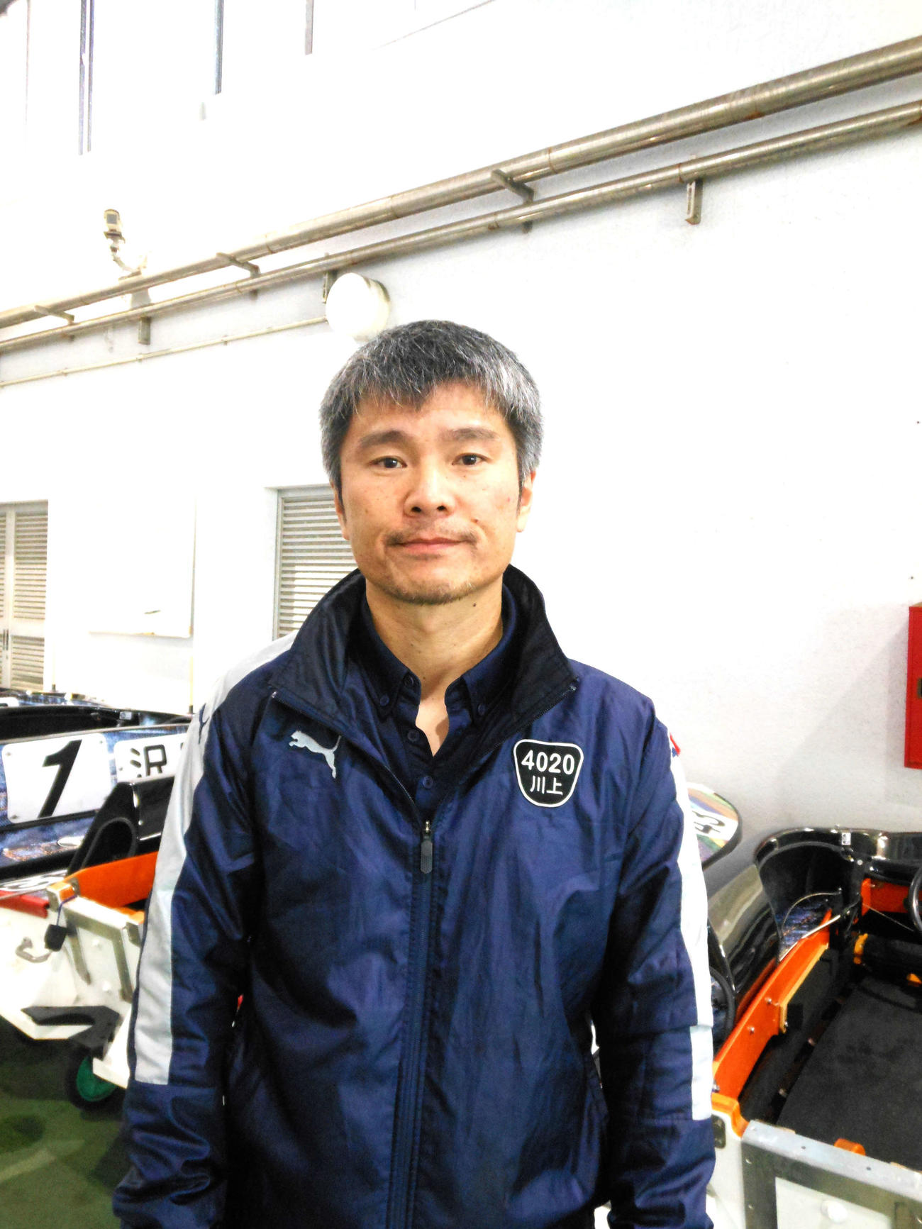 重量級の川上清人が軽快な動きを見せている