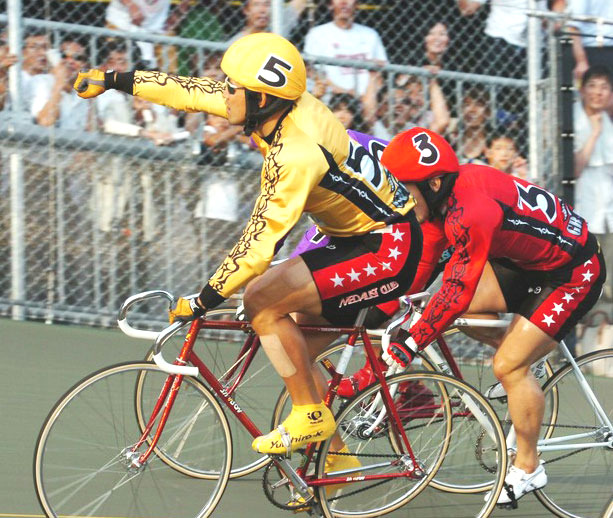 最後のG1制覇となった2005年オールスター（名古屋）決勝でガッツポーズ