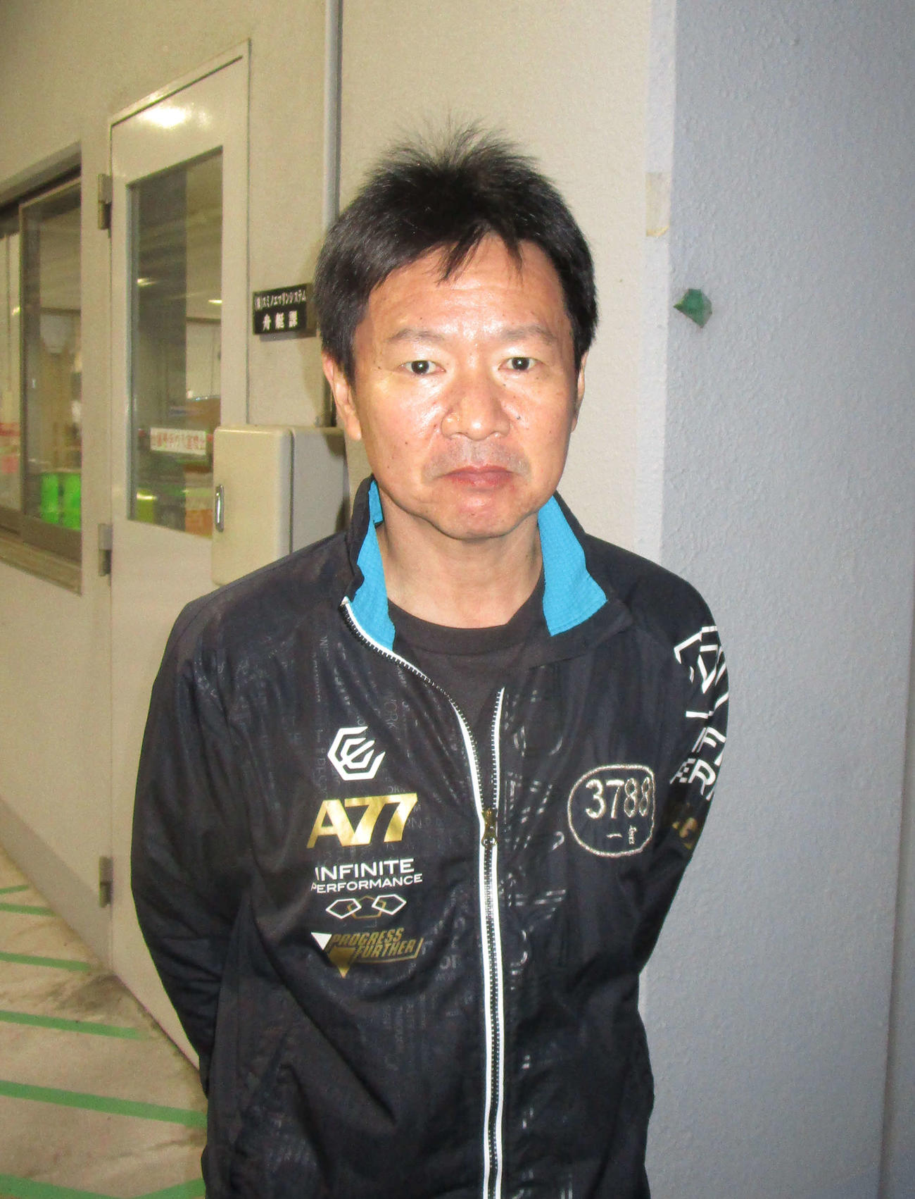 3日目を2、1着として準優進出に当確ランプをともした一宮稔弘（撮影・安井雅彦）