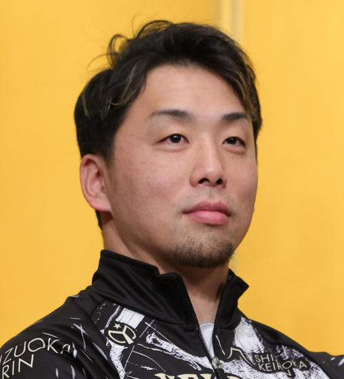 KEIRINグランプリの会見に登場した清水裕友（撮影・野上伸悟）