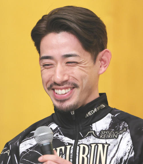 KEIRINグランプリの会見に登場した新山響平（撮影・野上伸悟）