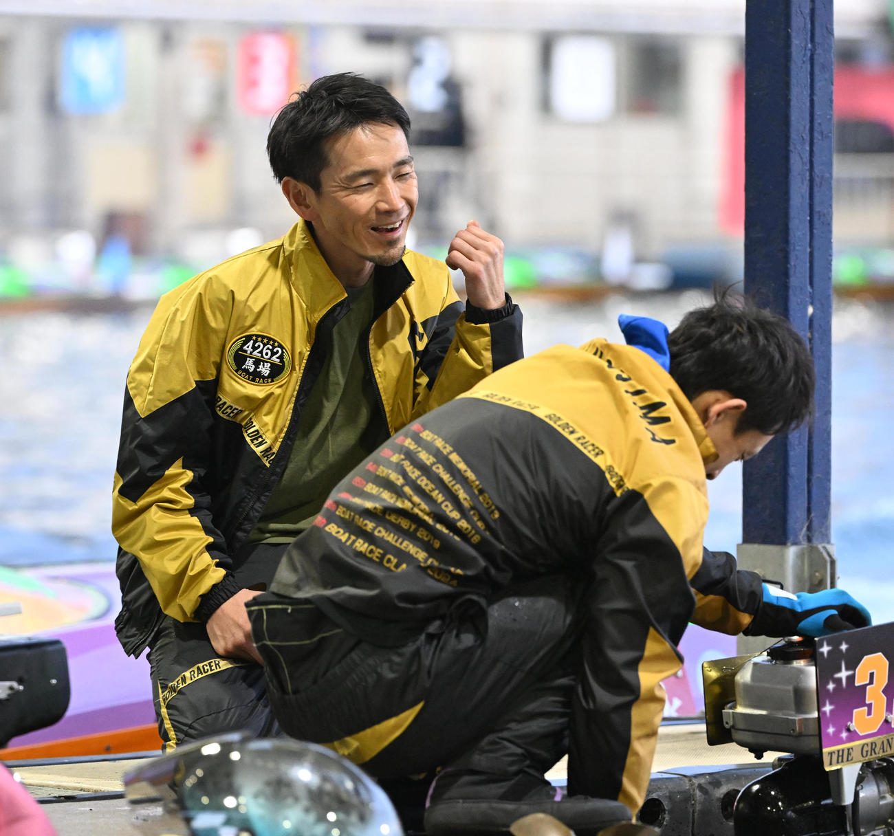 馬場貴也と毒島誠（撮影・和賀正仁）