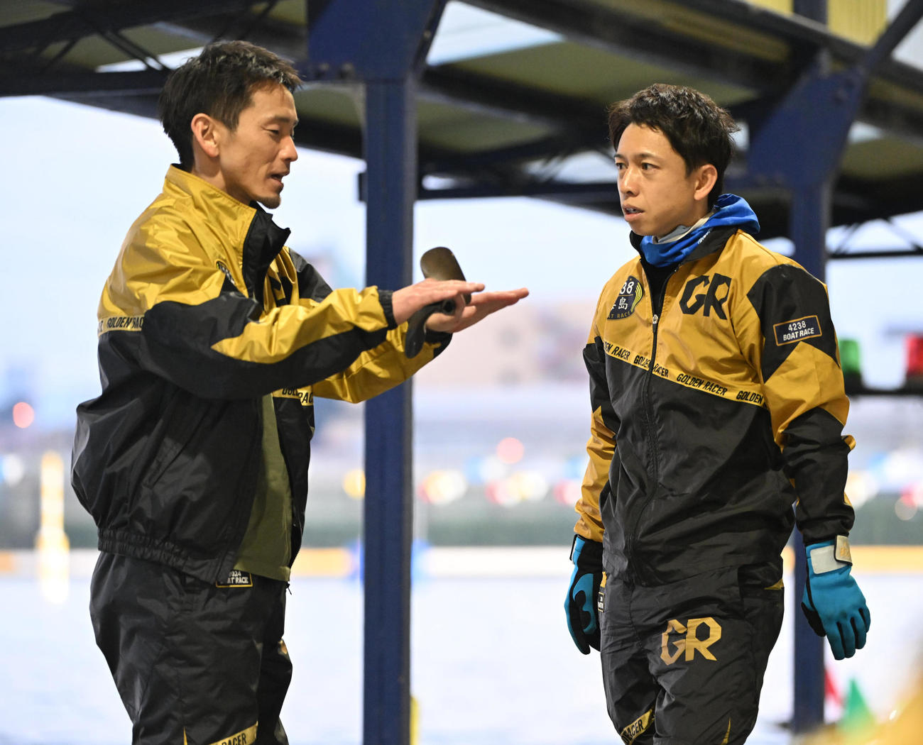 馬場貴也と毒島誠（撮影・和賀正仁）
