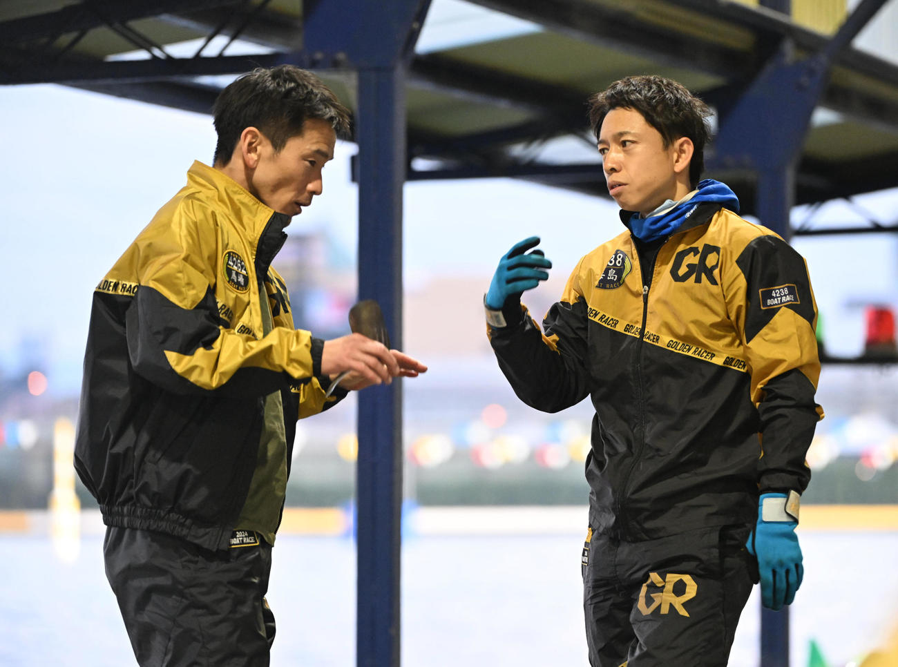 馬場貴也と毒島誠（撮影・和賀正仁）