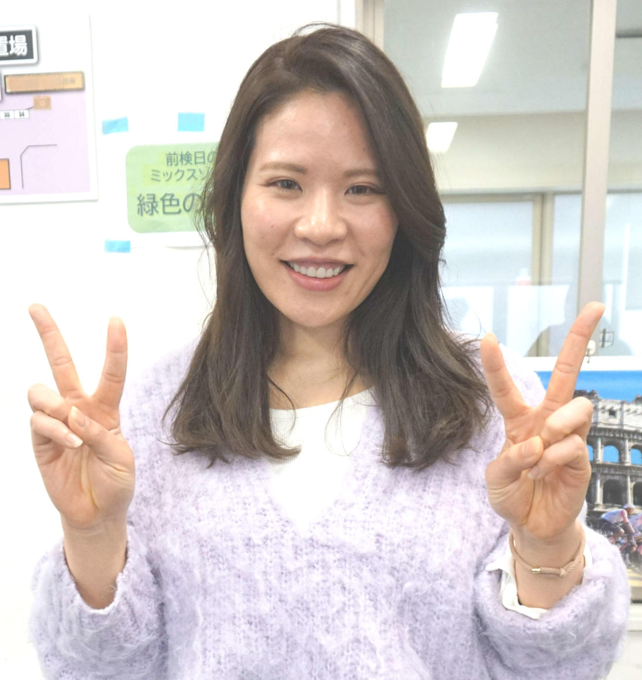 自慢の先行技術で相手を翻弄する石井貴子