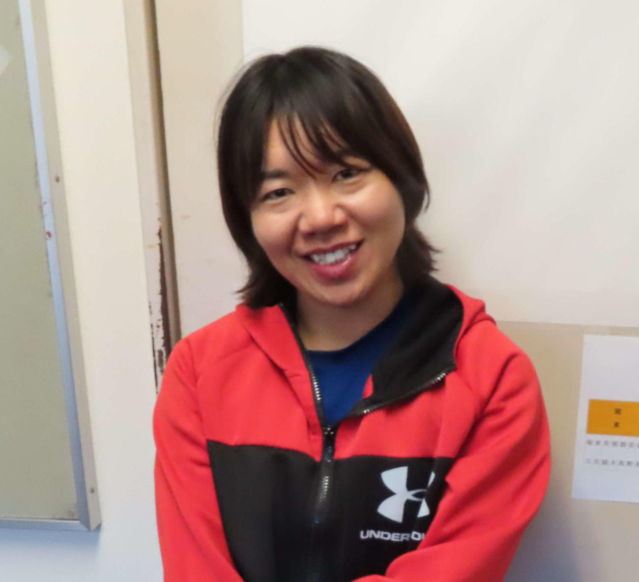 仕上がり不足を気合でカバーする野口諭実可（撮影・野島成浩）