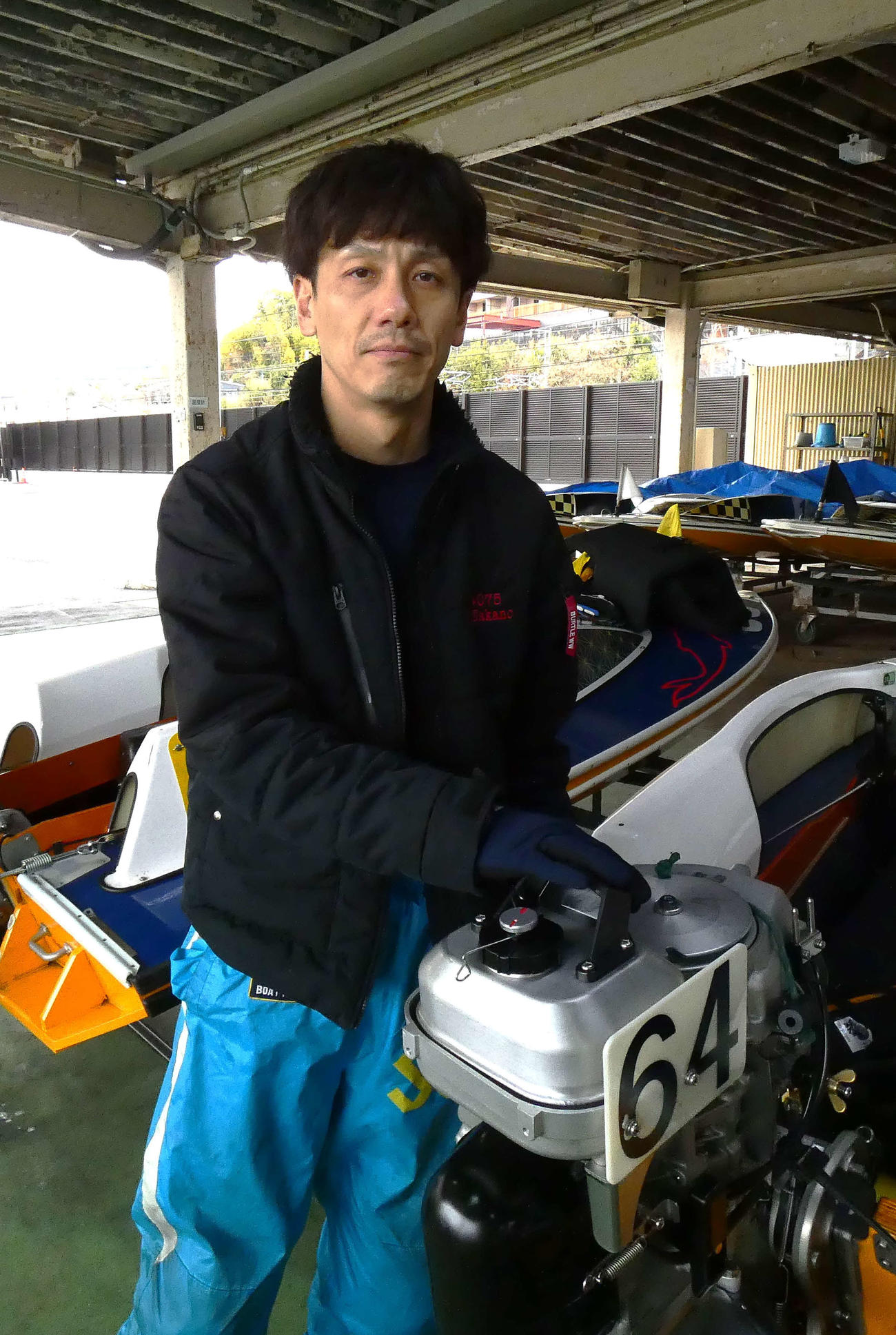中野次郎は初日12RDR戦1枠にスタンバイする（撮影・前原一樹）