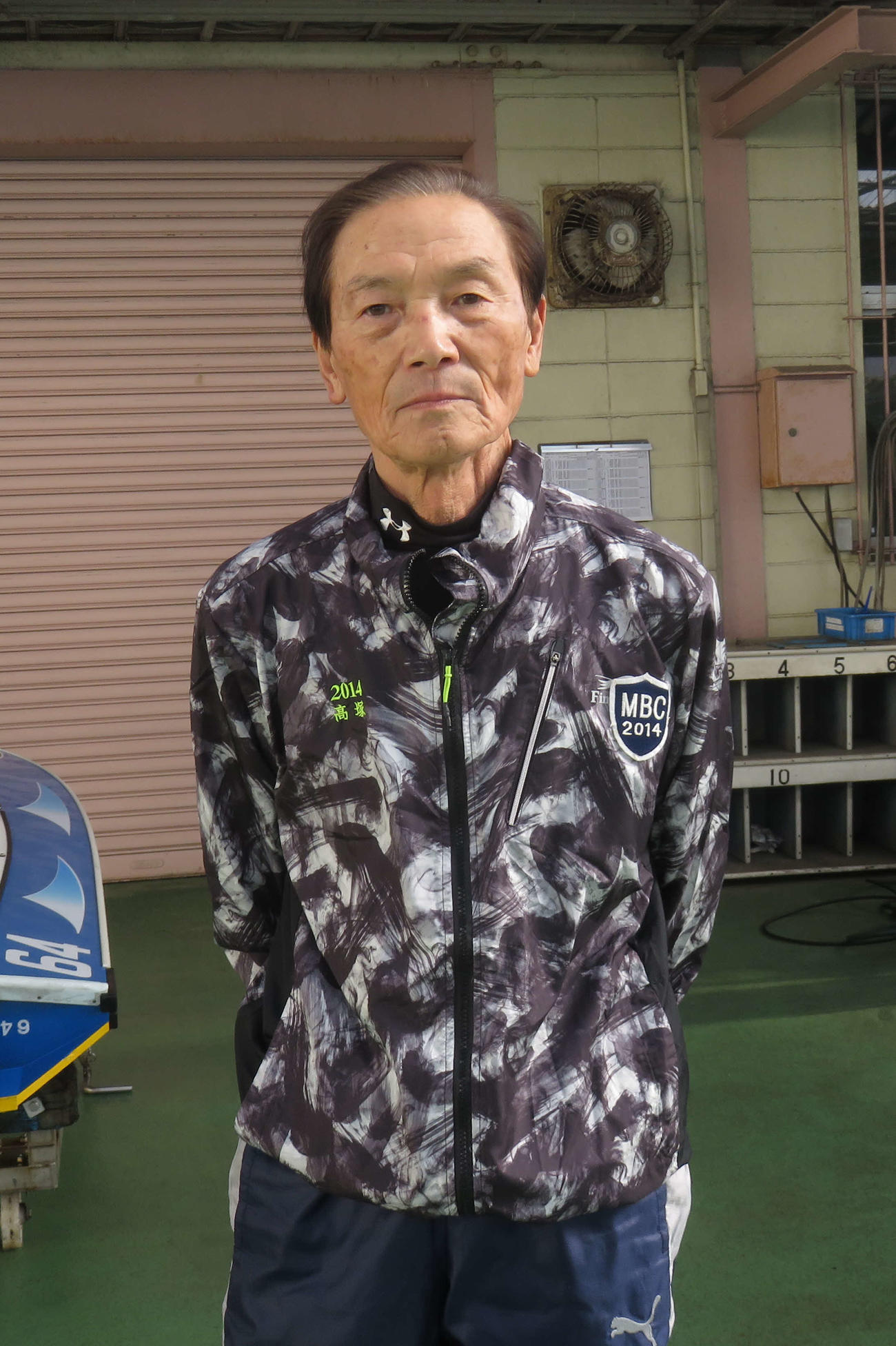 今年1月、平和島ボートのレースに参戦した高塚清一さん
