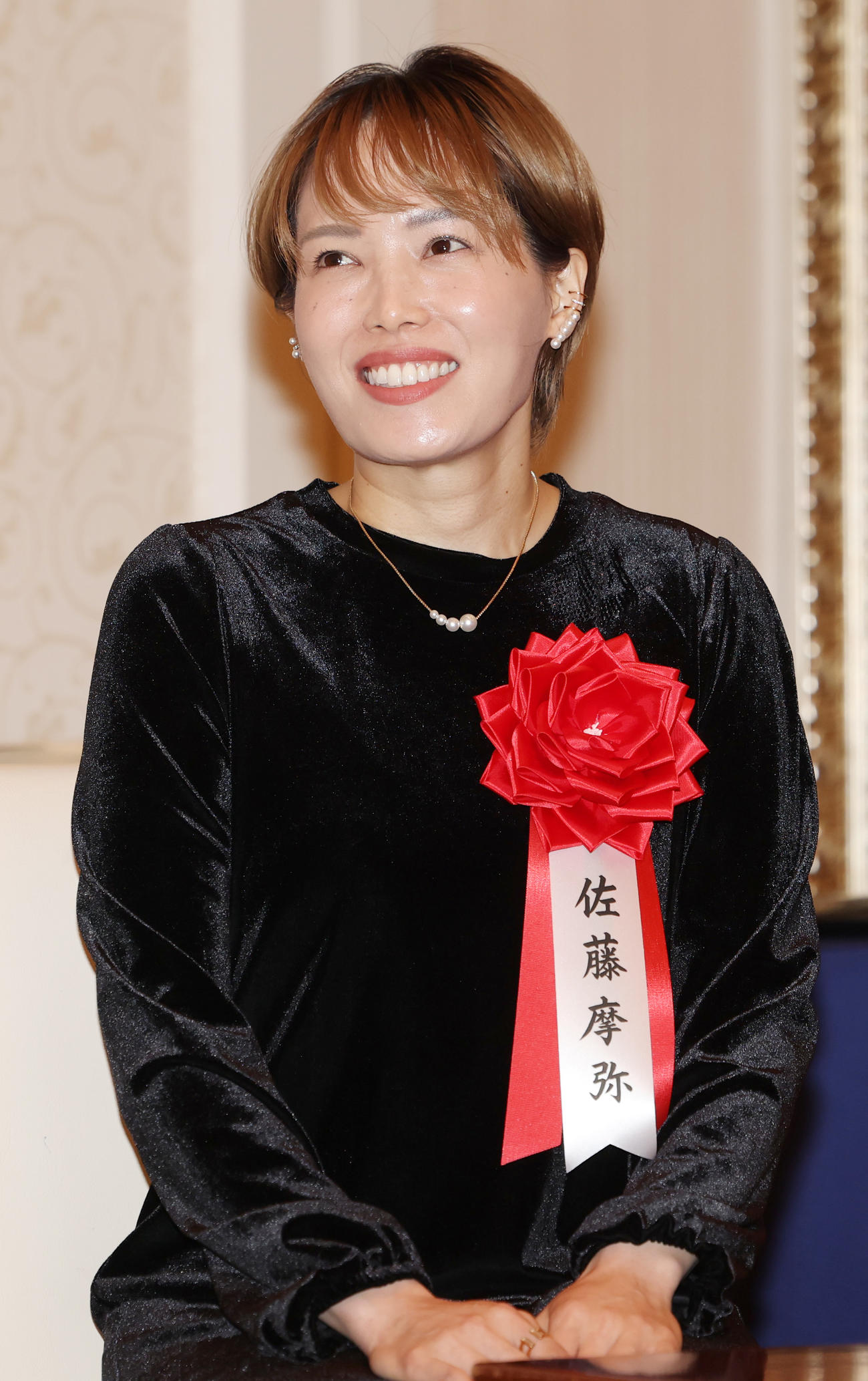 女子特別賞を受賞した佐藤摩弥（撮影・野上伸悟）