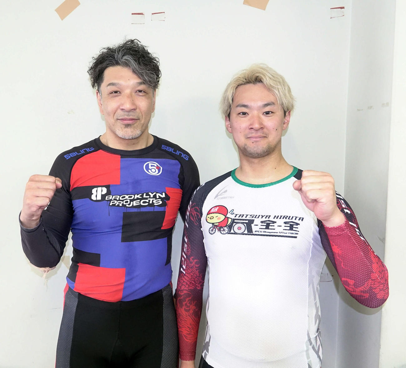 岡山ワンツーを決めた三宅達也（左）と昼田達哉