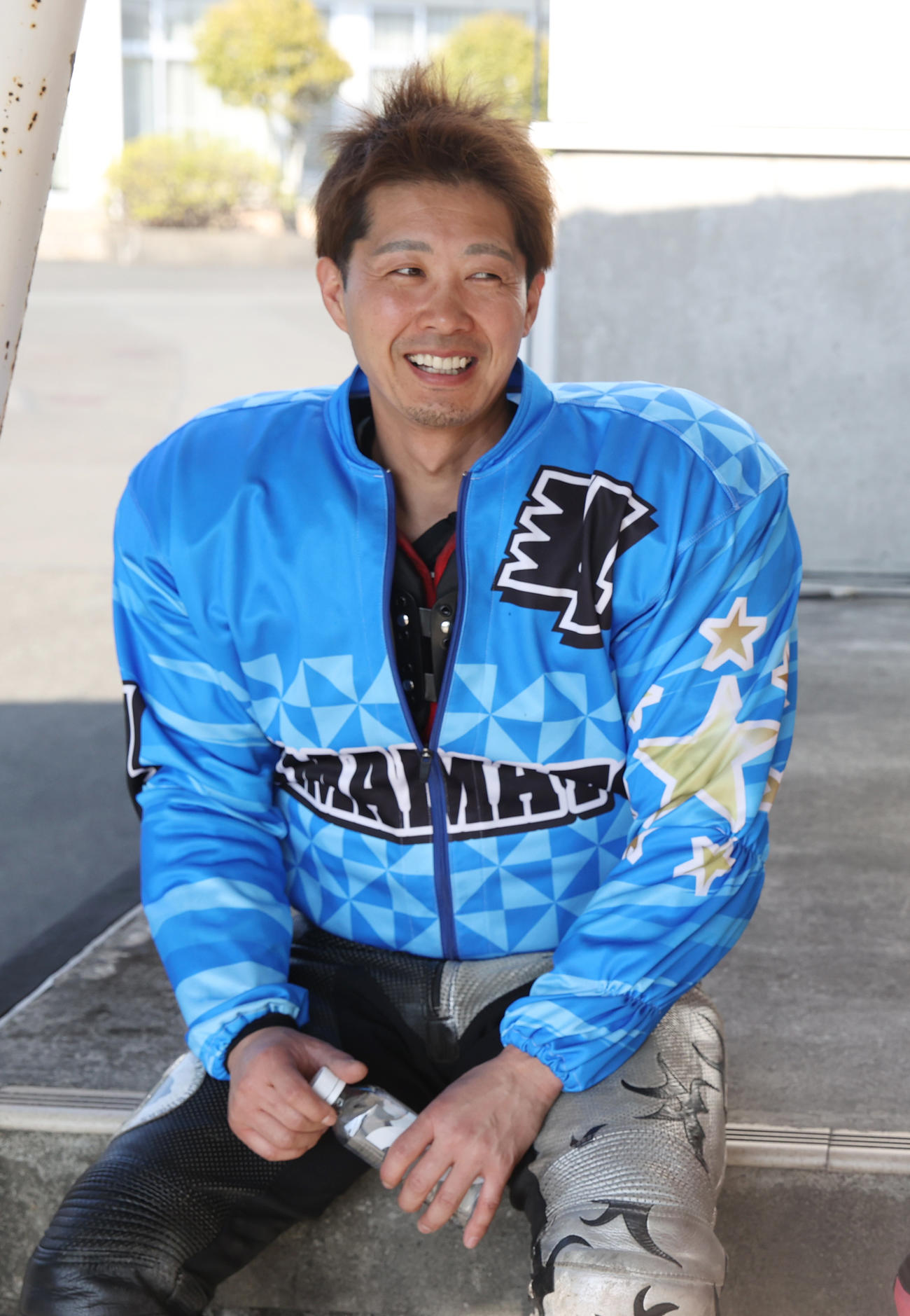 準決勝戦10Rで1着の金子大輔は笑顔を見せる（撮影・柴田隆二）