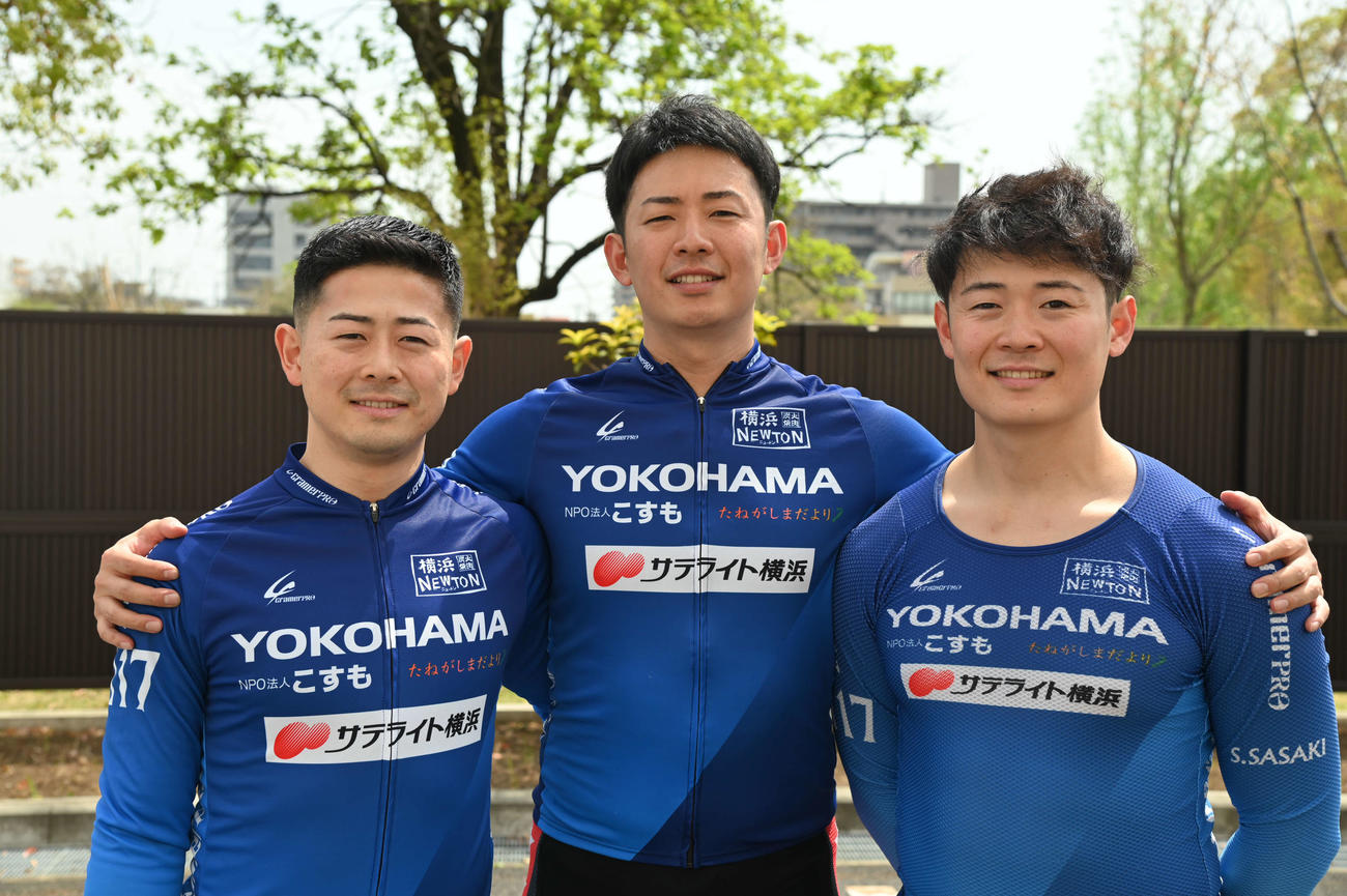 地元G3で3兄弟そろい踏みの（左から）佐々木和紀、龍、真也