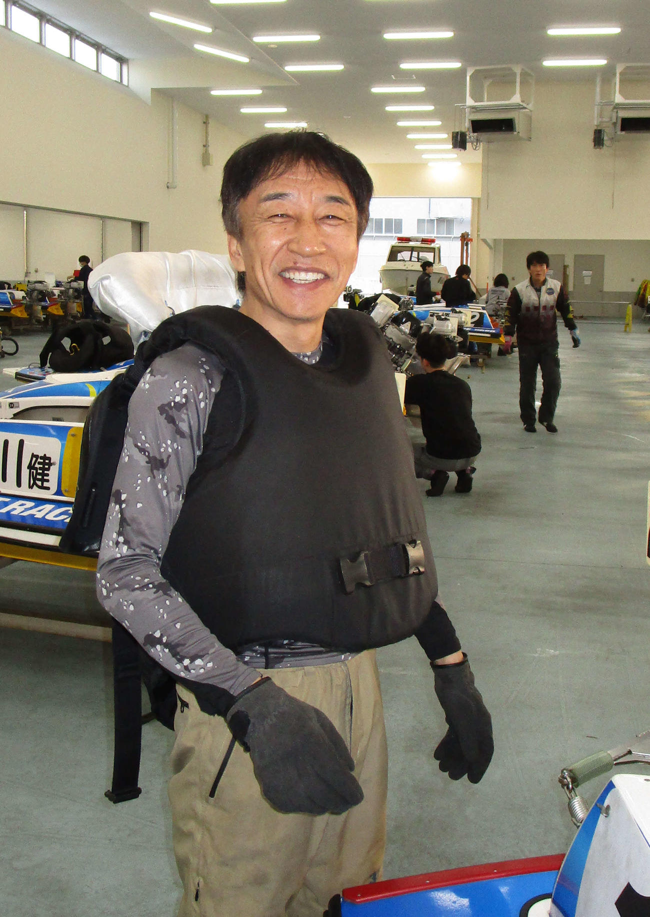 14年4カ月ぶりに蒲郡に登場した小野信樹は2着発進（撮影・安井雅彦）