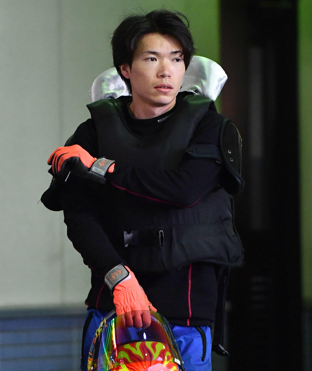 前回大神康司が優出2着の28号機を手にした松崎祐太郎（撮影・岩下翔太）