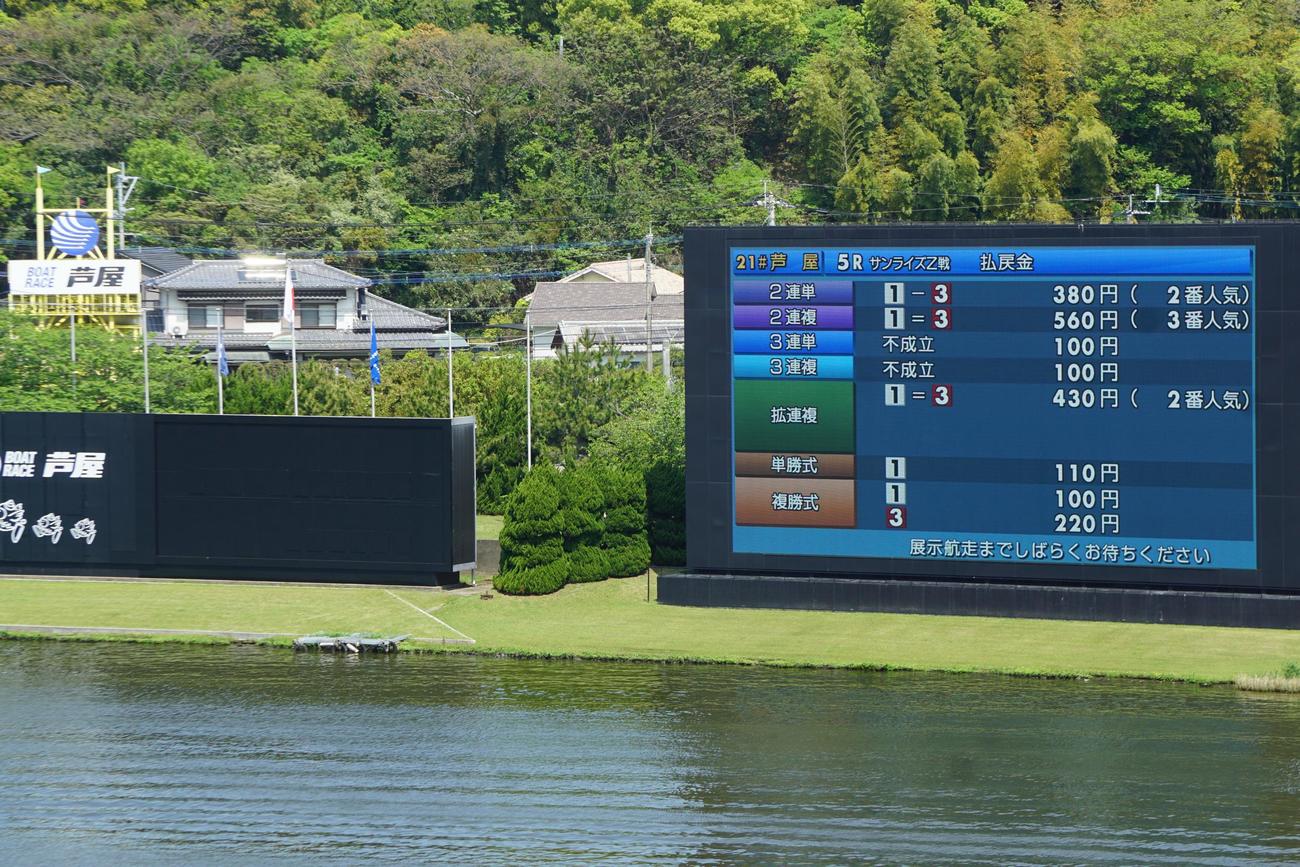 5Rは4艇が転覆失格のアクシデントで3連勝式は不成立となった