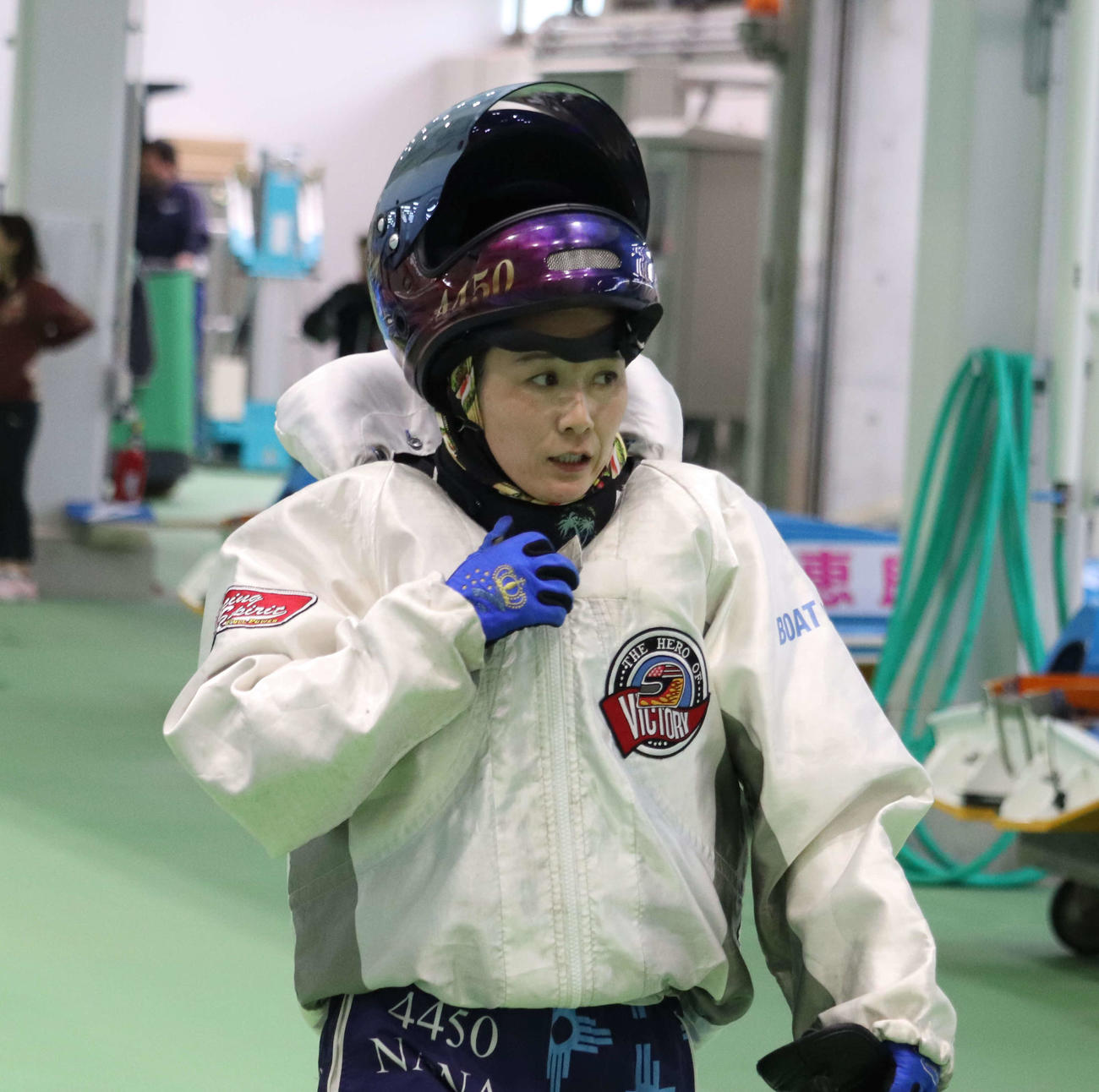 平高奈菜が初日ドリーム戦を逃げ切って安堵（あんど）の表情を浮かべた