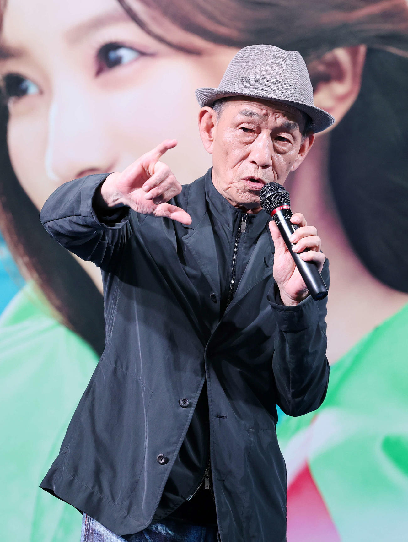 トークショーに臨む笹野高史（撮影・鈴木正人）