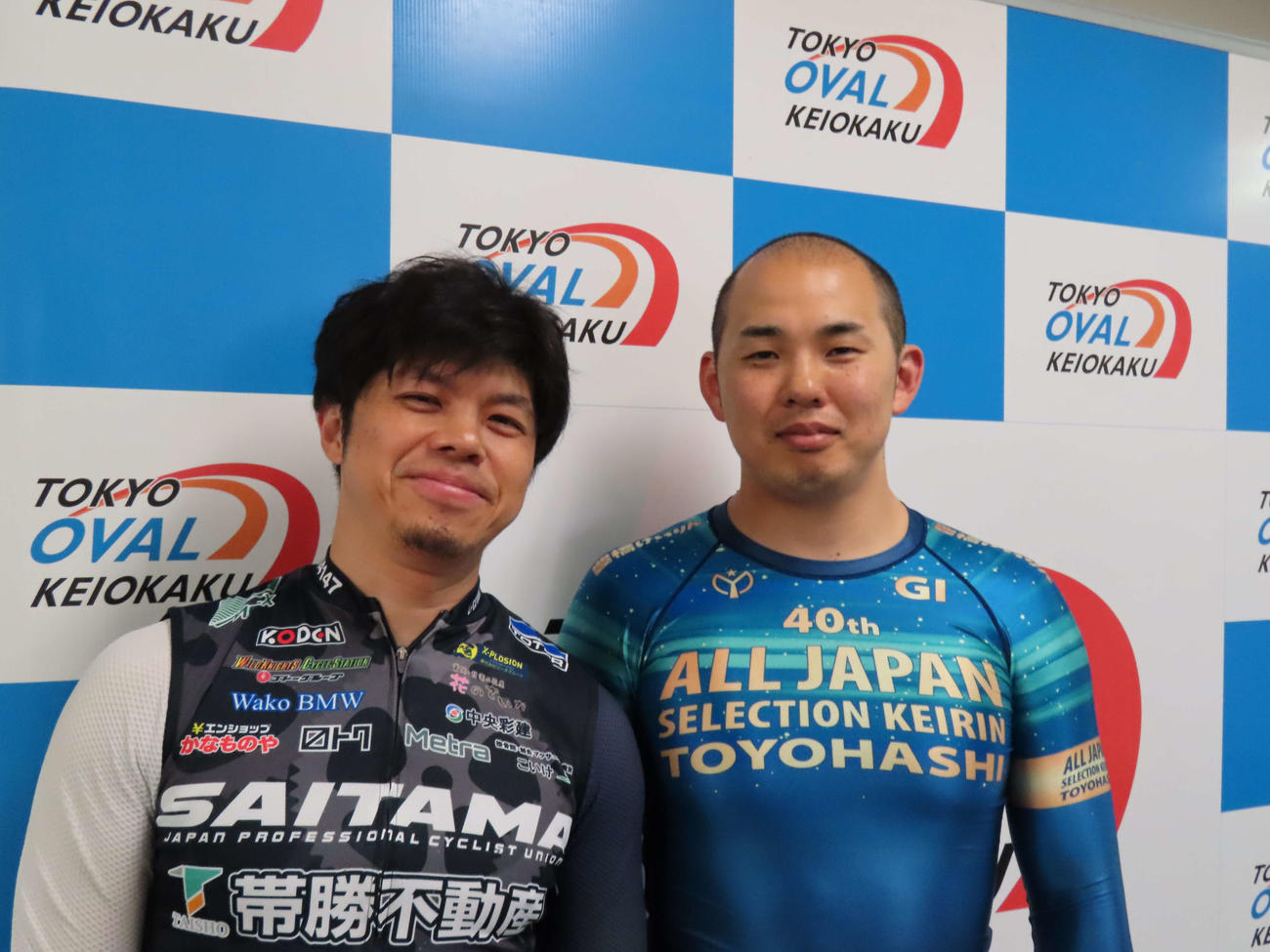 平原康多と練習仲間の柿沼信也（左）と笠松将太