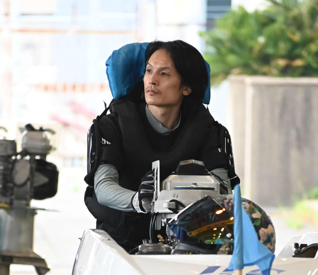 準優11Rで2着に奮闘した川崎誠志