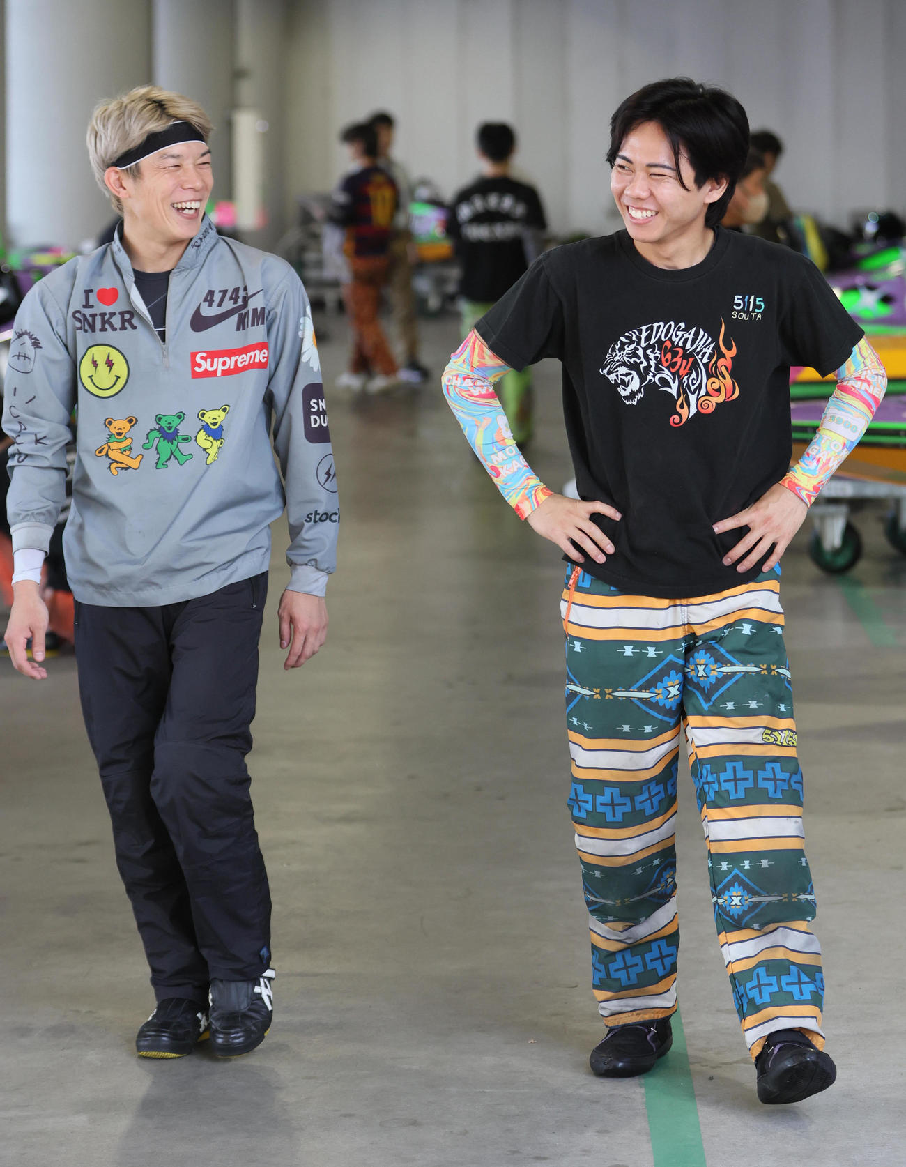 木村仁紀（左）と香川颯太（撮影・宮崎幸一）