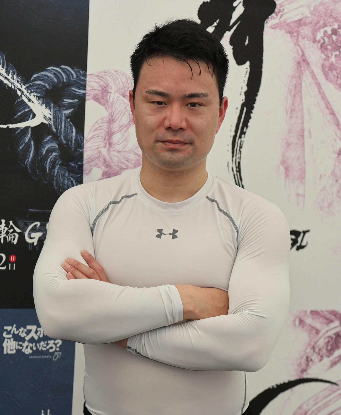 岸和田競輪4日目　6Rで2着となった末木浩二はポーズをとる（撮影・西尾就之）＝岸和田競輪場、2025年6月20日