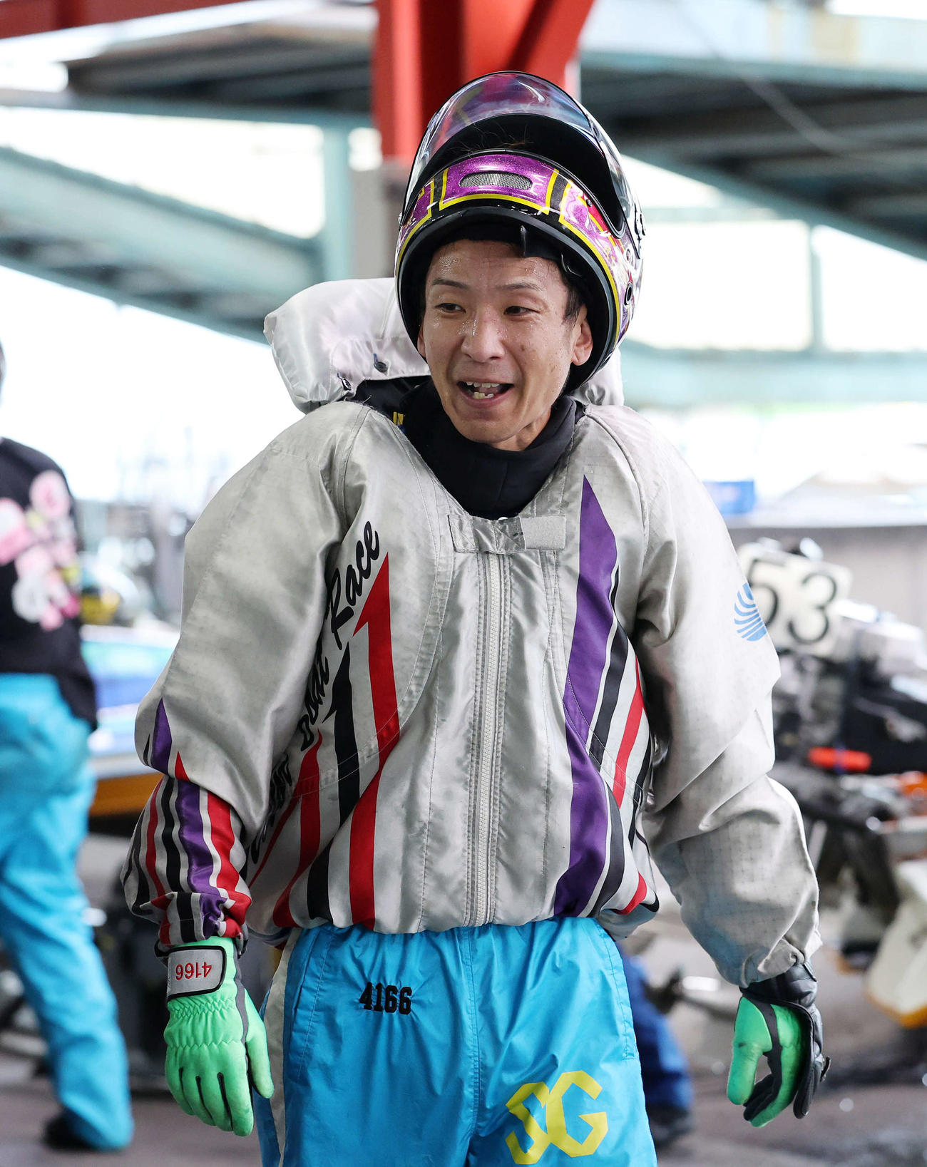 戸田4R 1着の吉田拡郎（撮影・鈴木正人）