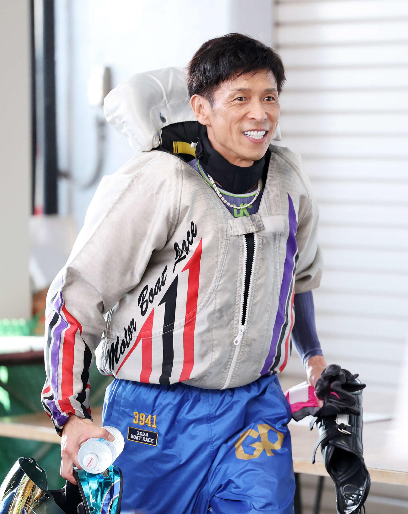 戸田12R　準決勝戦で1着の池田（撮影・鈴木正人）