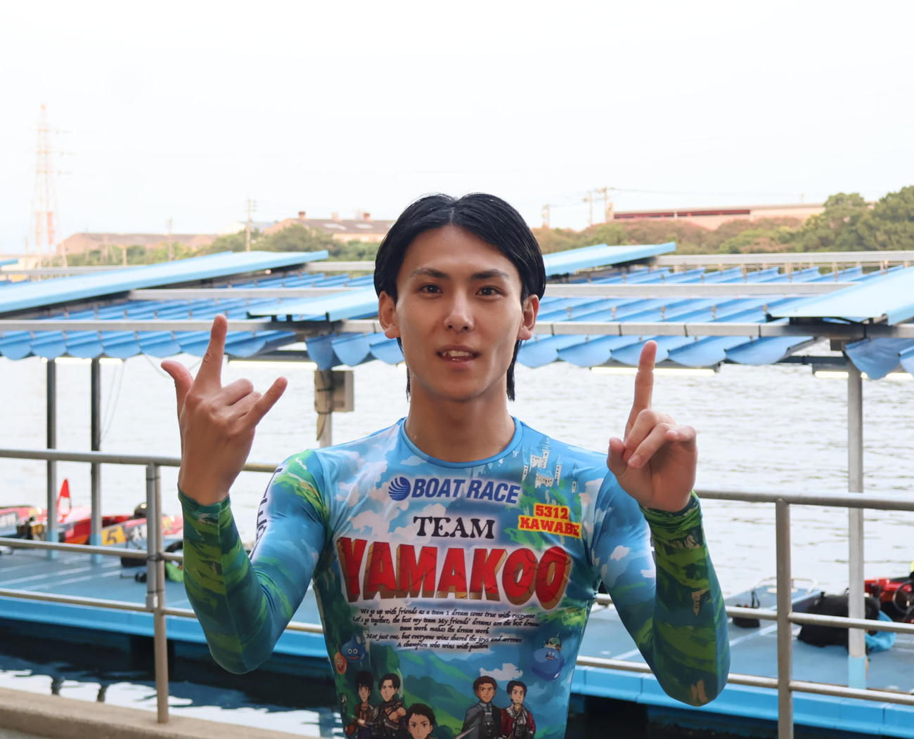 1Rで5コースからまくり差しでデビュー初1着を飾った川辺郭人