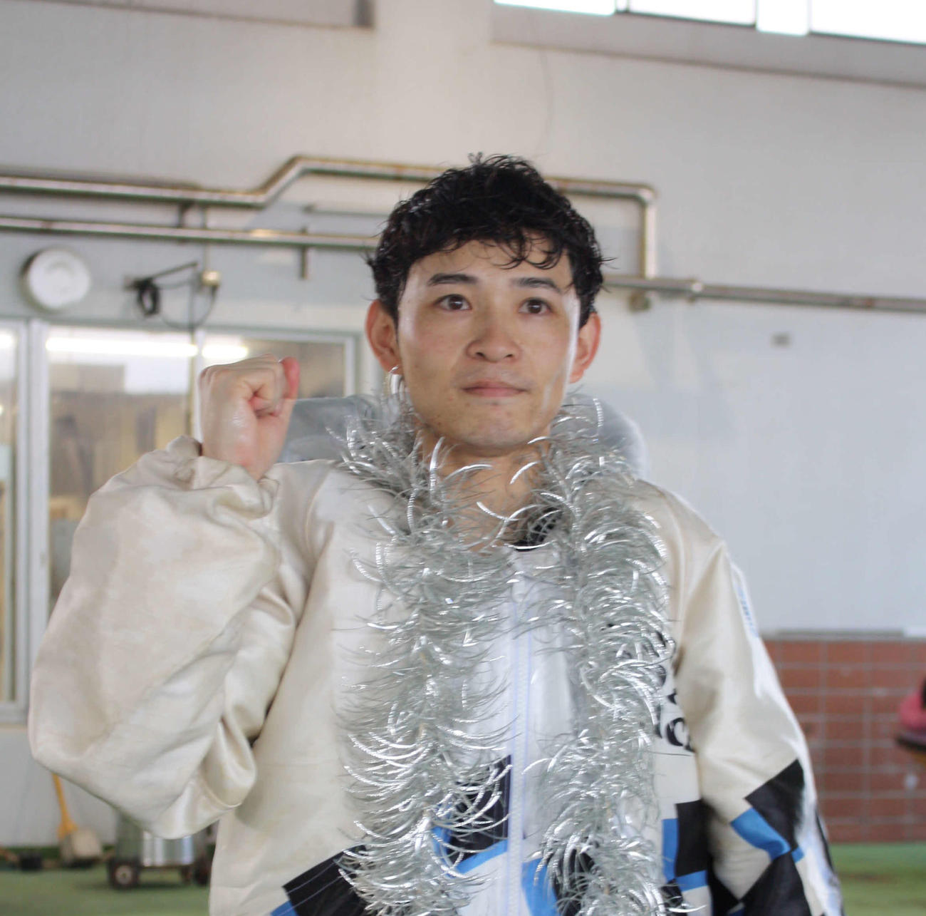 数原魁がG2初勝利を挙げてガッツポーズ