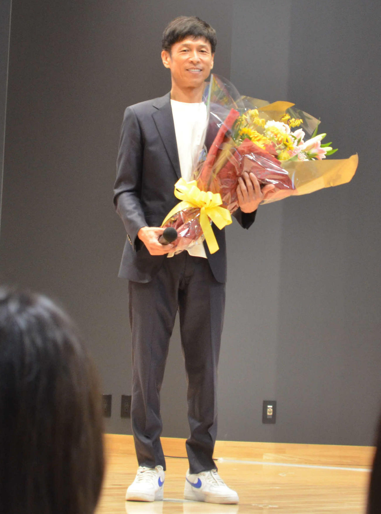 グランドチャンピオン優勝報告会を行った池田浩二