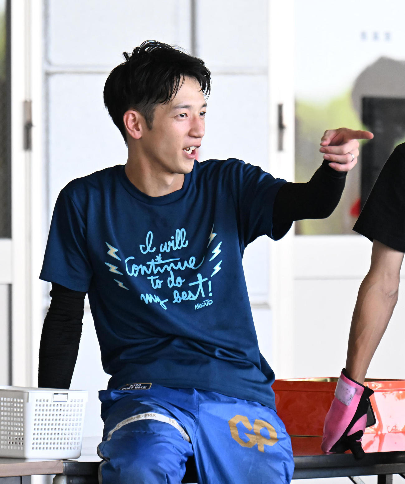 前検から好気配の上條暢嵩（撮影・和賀正仁）