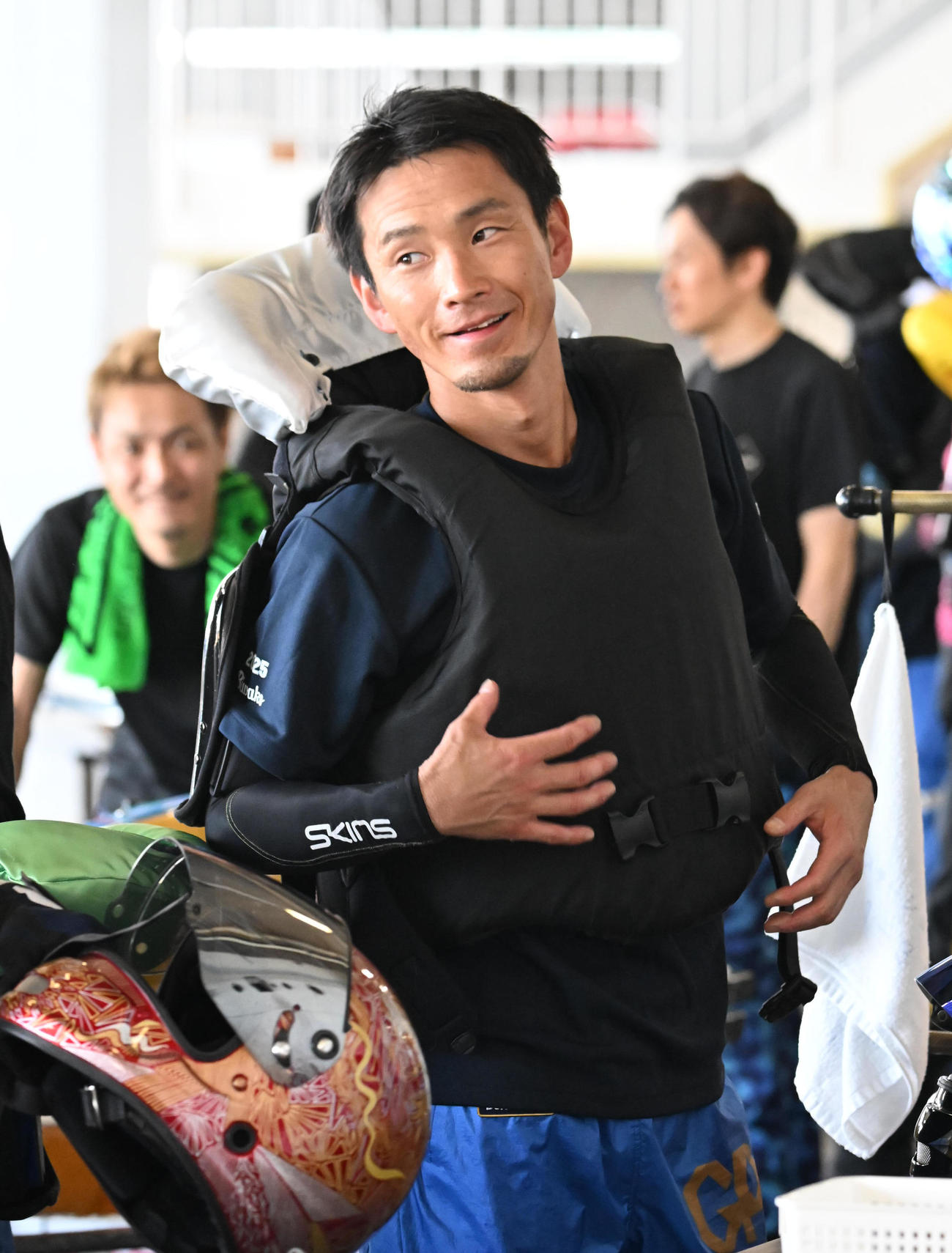 初日ドリーム戦1枠、京都府代表の馬場貴也（撮影・和賀正仁）
