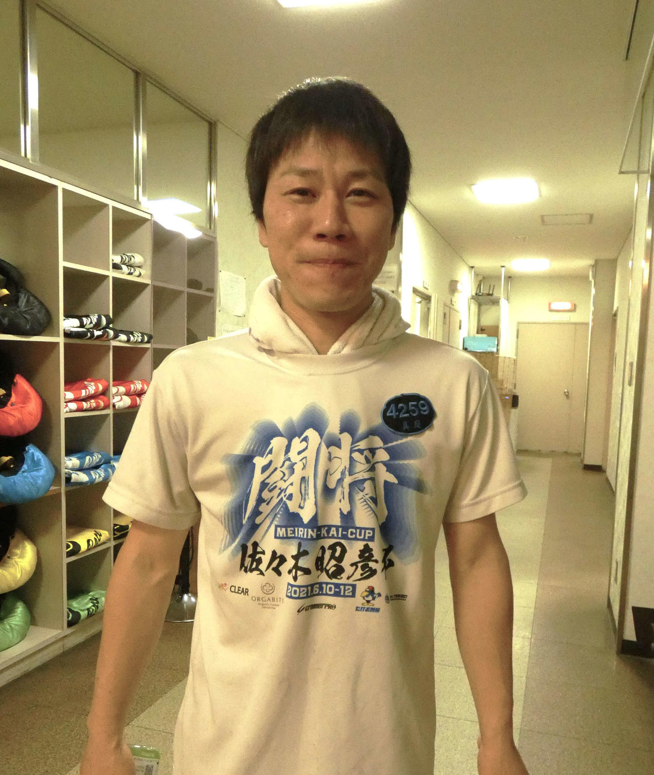 真庭明志は準優9R5枠に乗る（撮影・前原一樹）