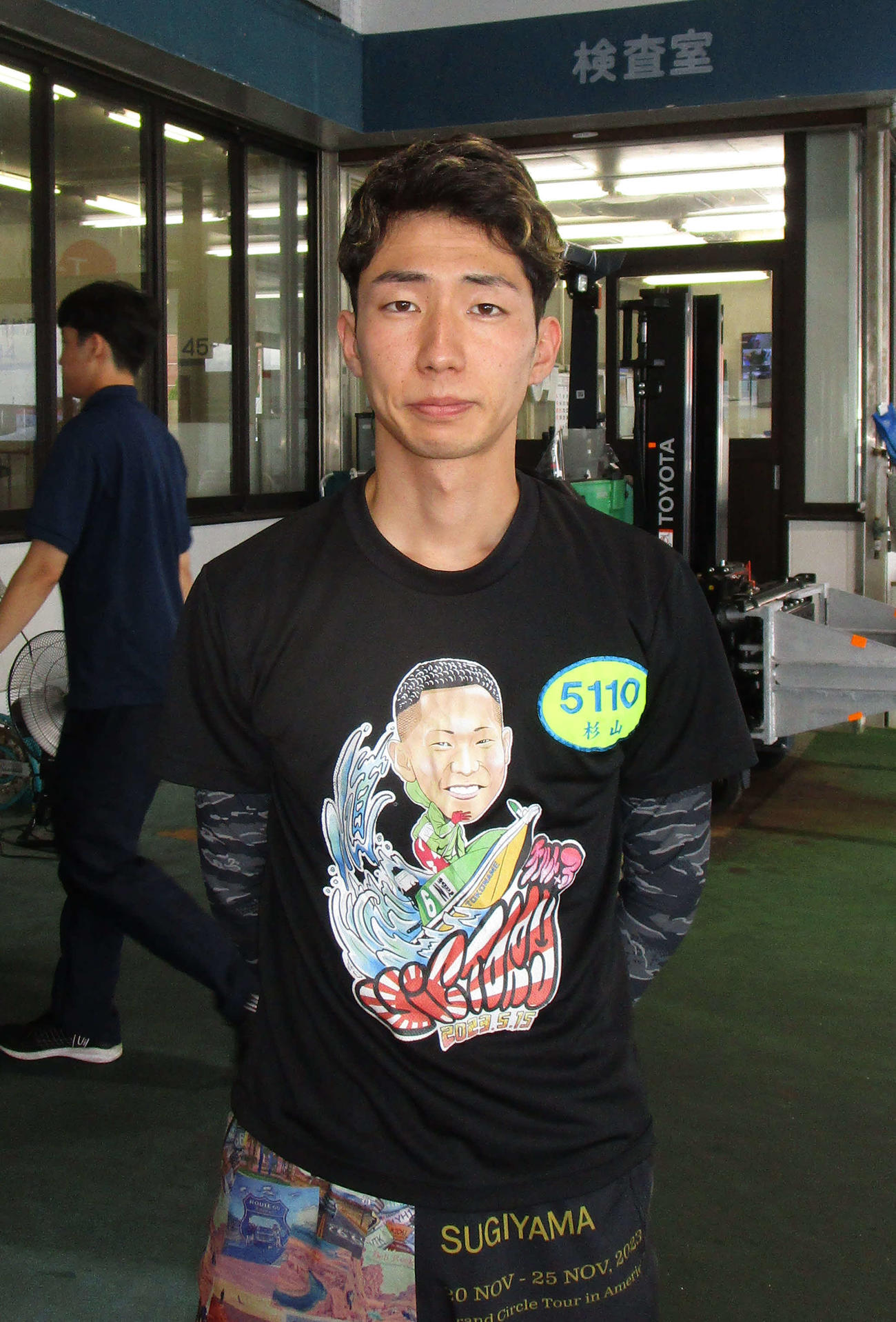 7月からA2級に初昇格した杉山喜一が、前検で好感触を得た。（撮影・安井雅彦）