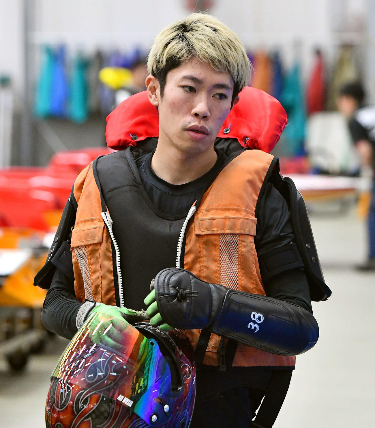 G2モーターボート誕生祭に参戦中の井本昌也（撮影・岩下翔太）