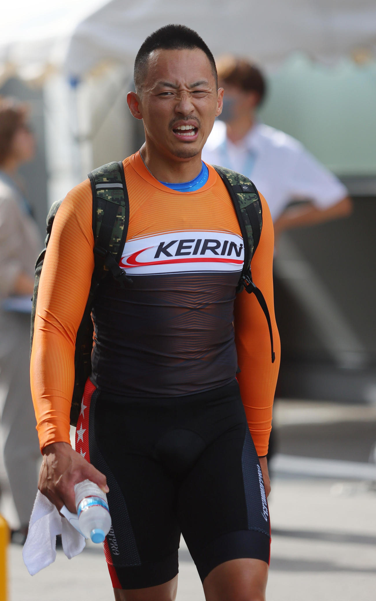 玉野競輪G2サマーナイトフェスティバル・初日　2R、1着の菅田壱道（撮影・上山淳一）＝2025年7月17日、岡山県玉野市玉野競輪場（チャリロトバンク玉野）