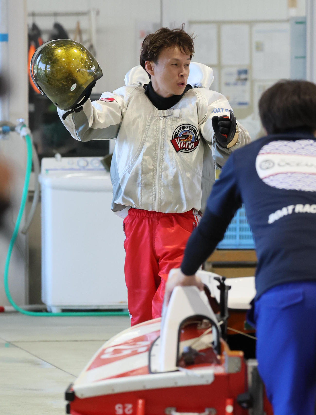 徳山2日目　5Rを制した宮地元輝（撮影・宮崎幸一)