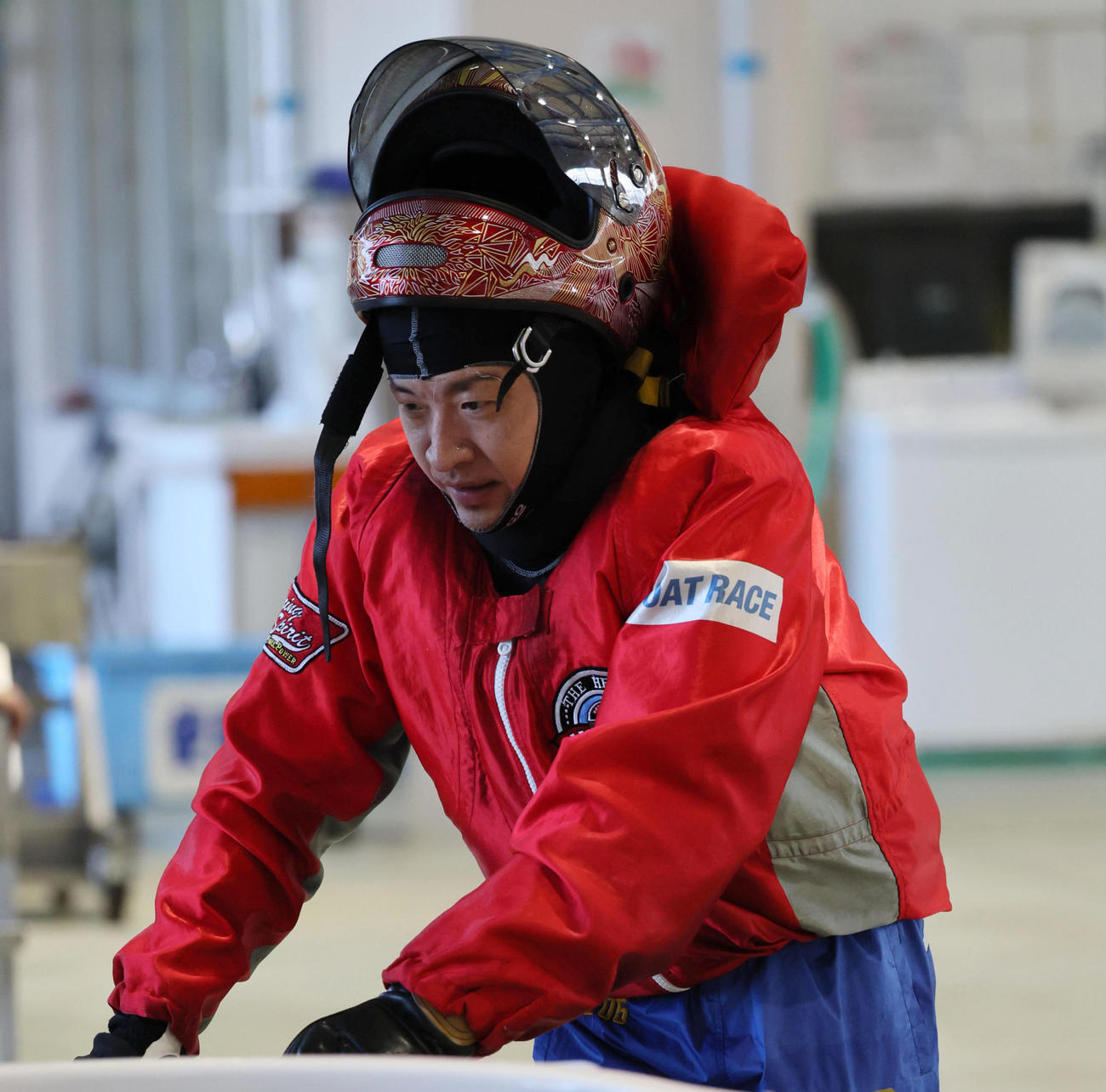 徳山3日目　4Rを制した山口剛（撮影・宮崎幸一)