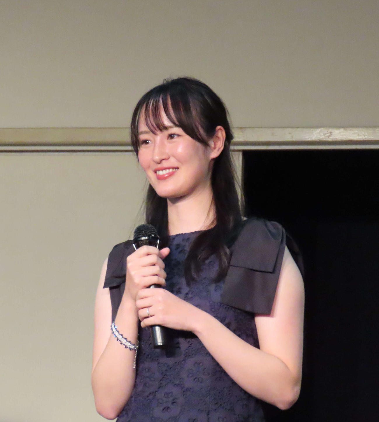 ボートレース住之江でトークショーを行った藤田菜七子さん