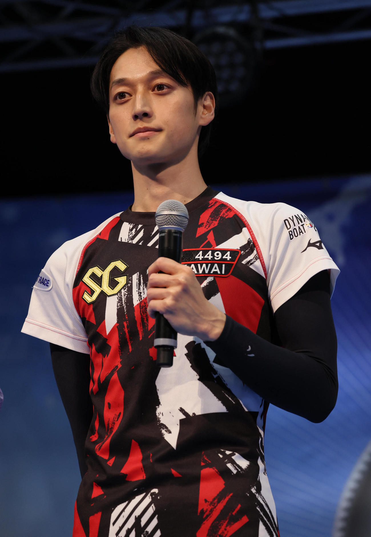 徳山優勝戦　優勝戦出場者トークショーに参加した河合佑樹（撮影・宮崎幸一)