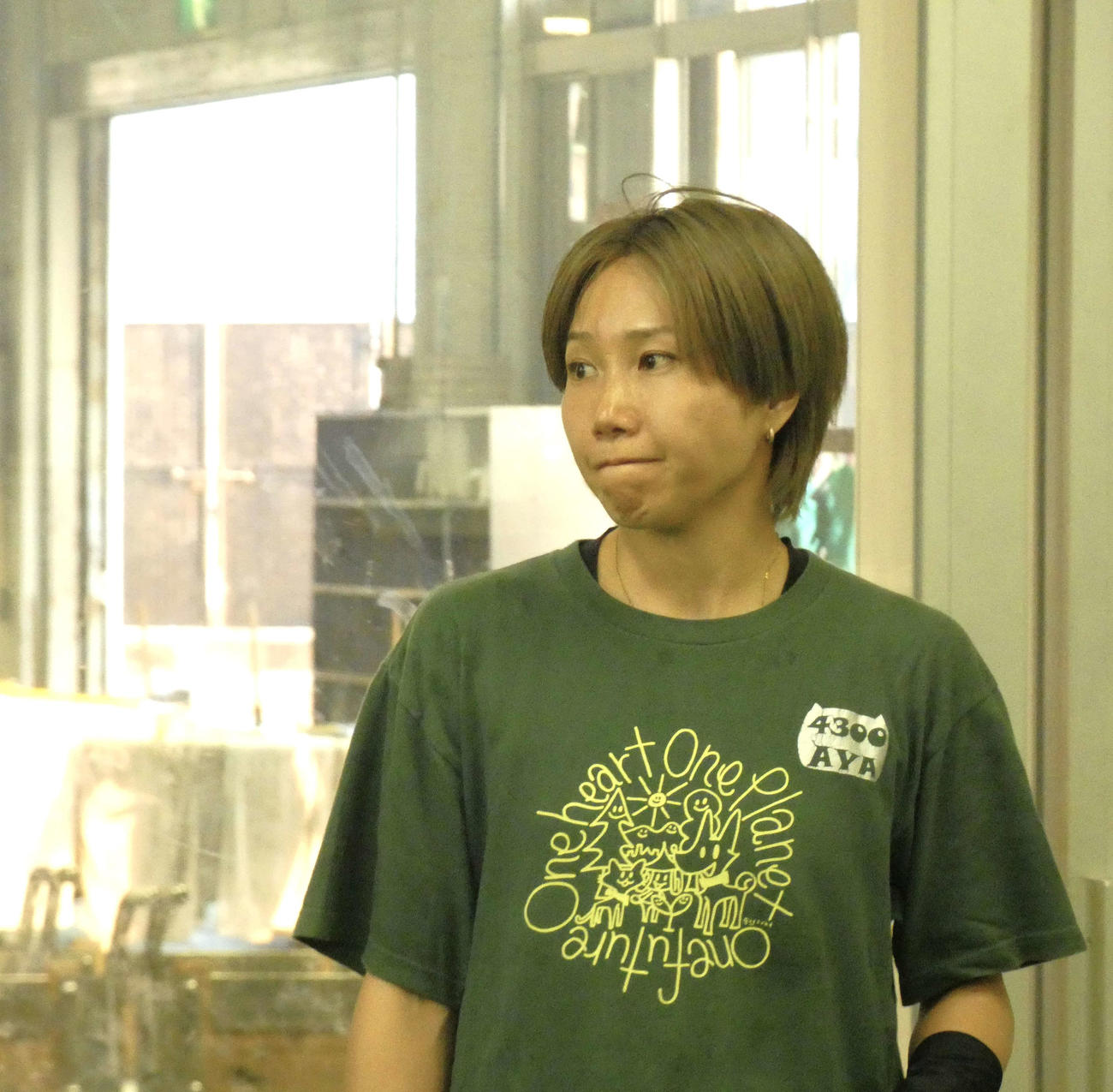 加藤綾が乗る58号機は回り足中心に手応えありだ（撮影・前原一樹）