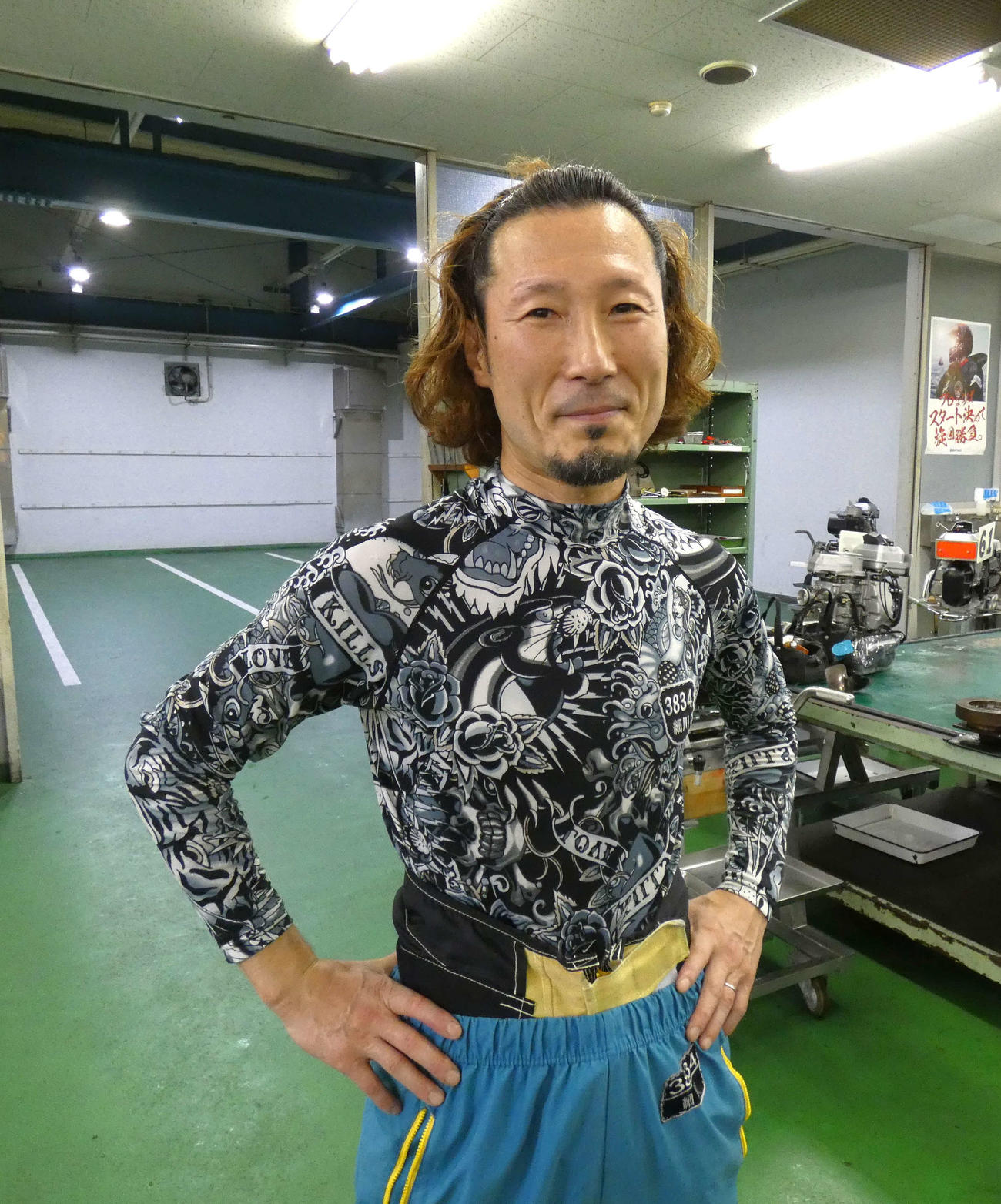 細川明人の初日は8R6枠（撮影・前原一樹）