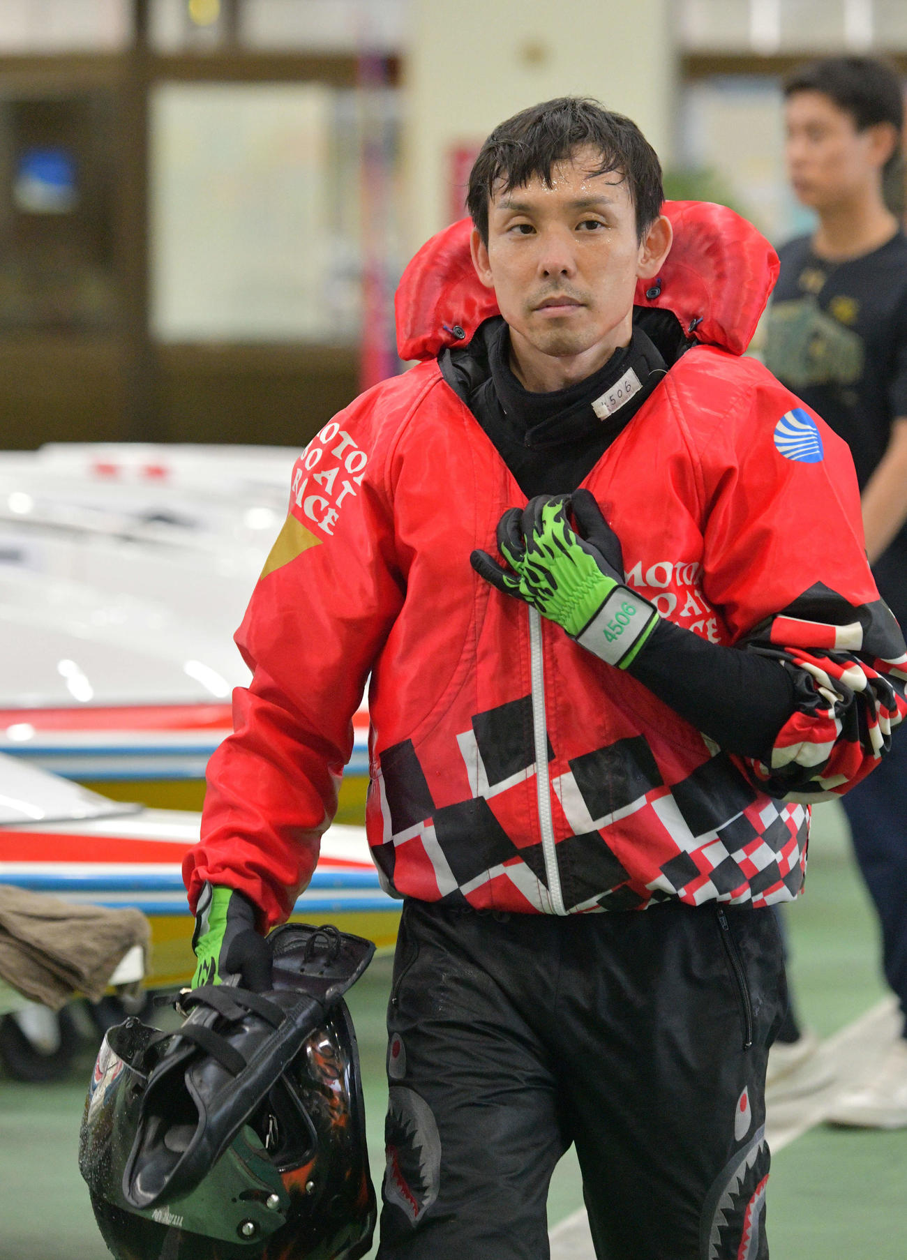 初日連勝を決めた稗田聖也