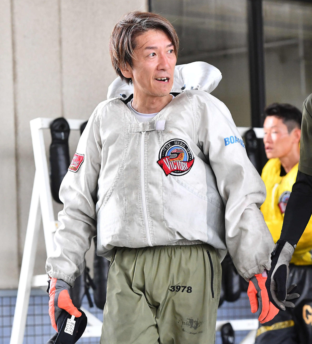 SGボートレースメモリアル2日目　5R、1着の斉藤仁（撮影・岩下翔太）