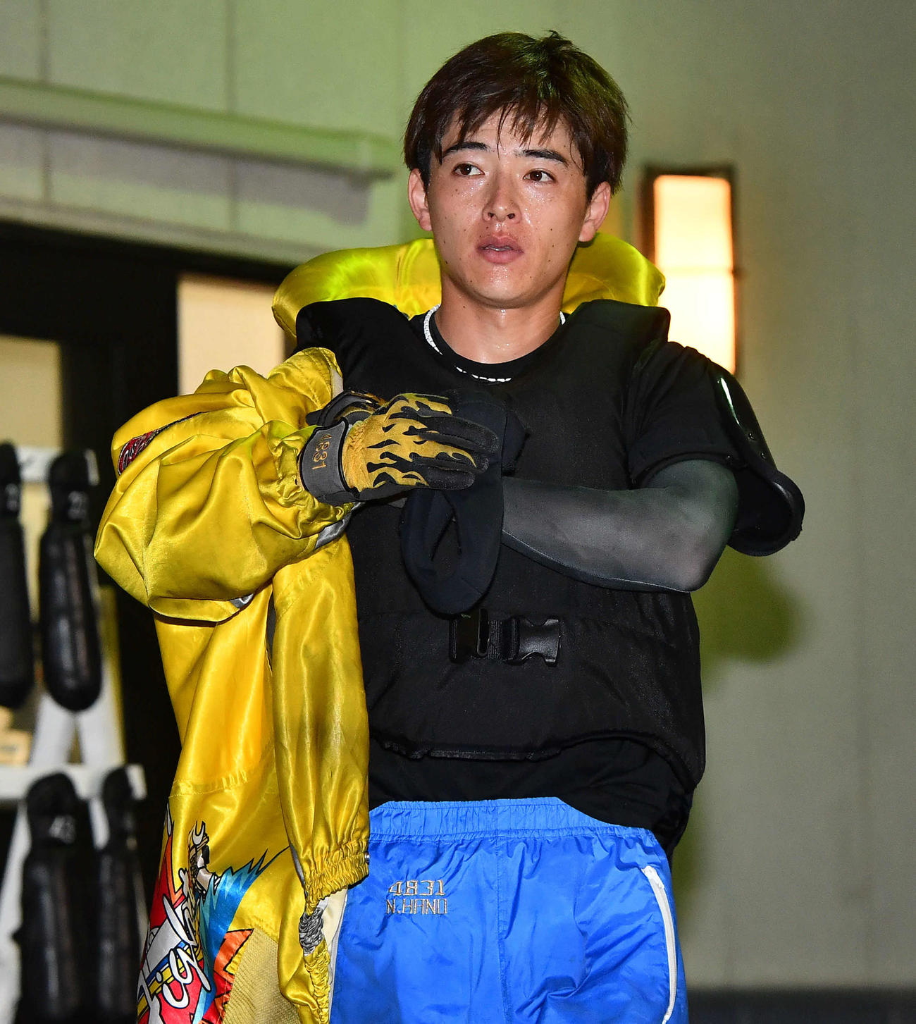 SGボートレースメモリアル2日目　10R、1着の羽野直也（撮影・岩下翔太）