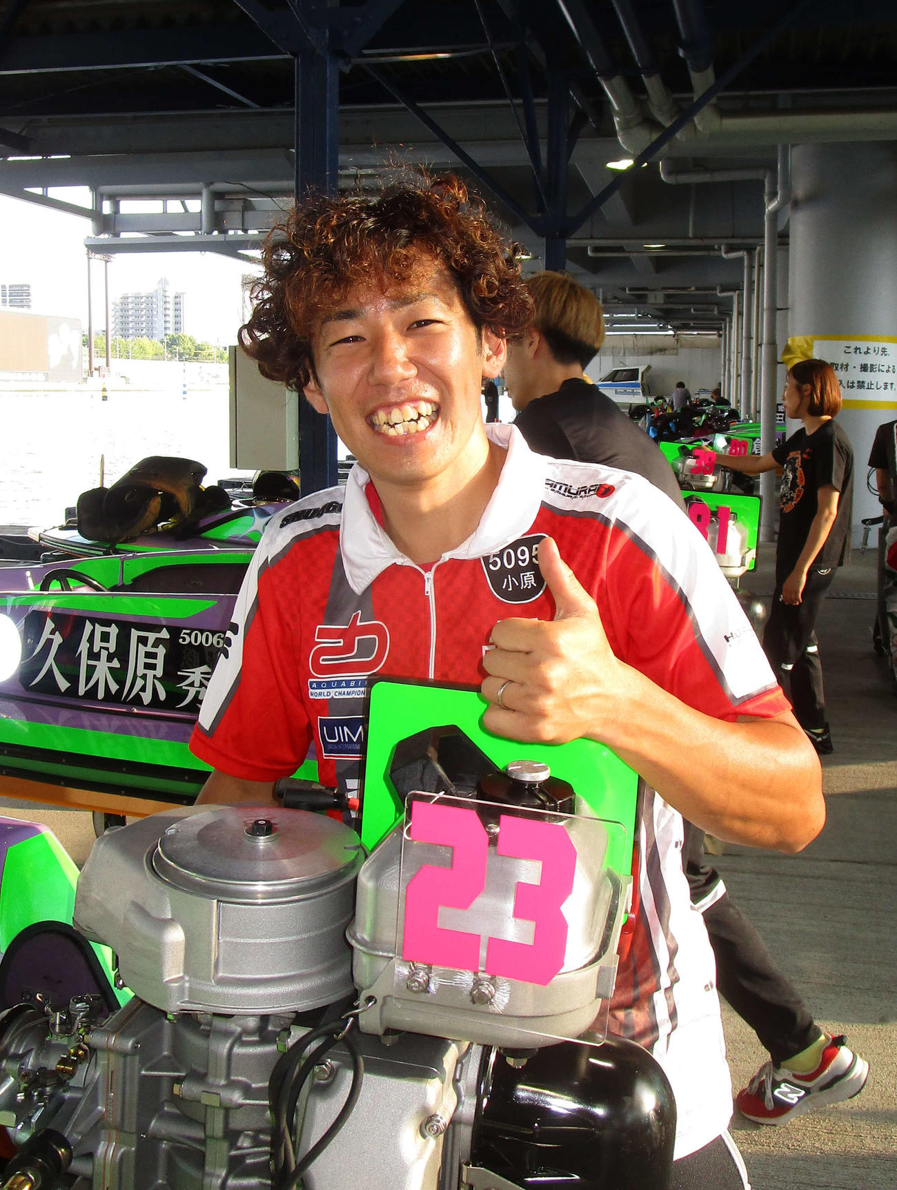 水上バイクとの二刀流で活躍を続ける小原聡将（撮影・安井雅彦）