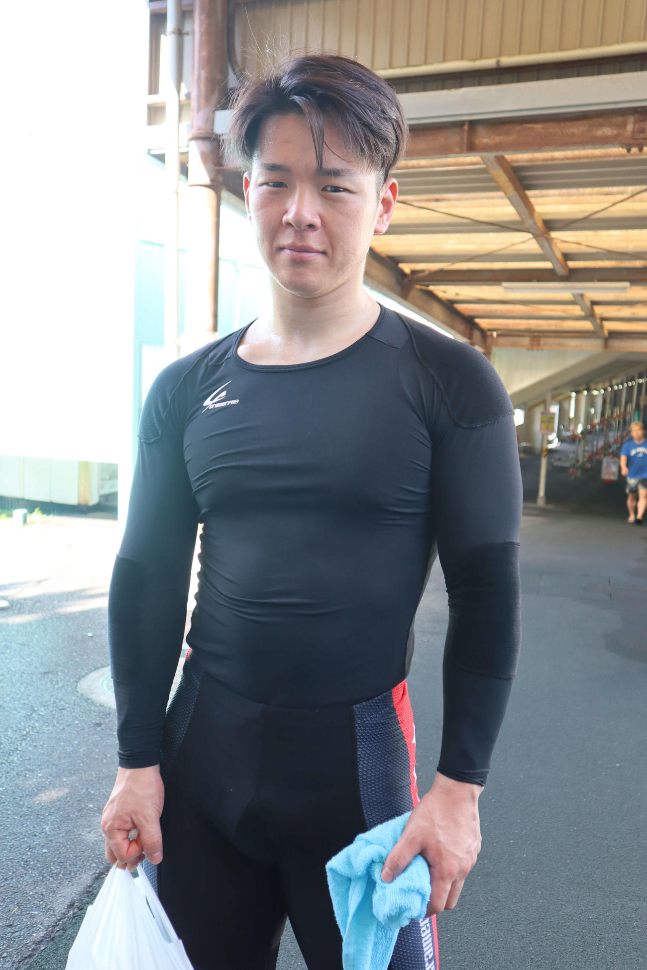 立部楓真は決勝進出へ疲労回復に努める（撮影・音無剛）
