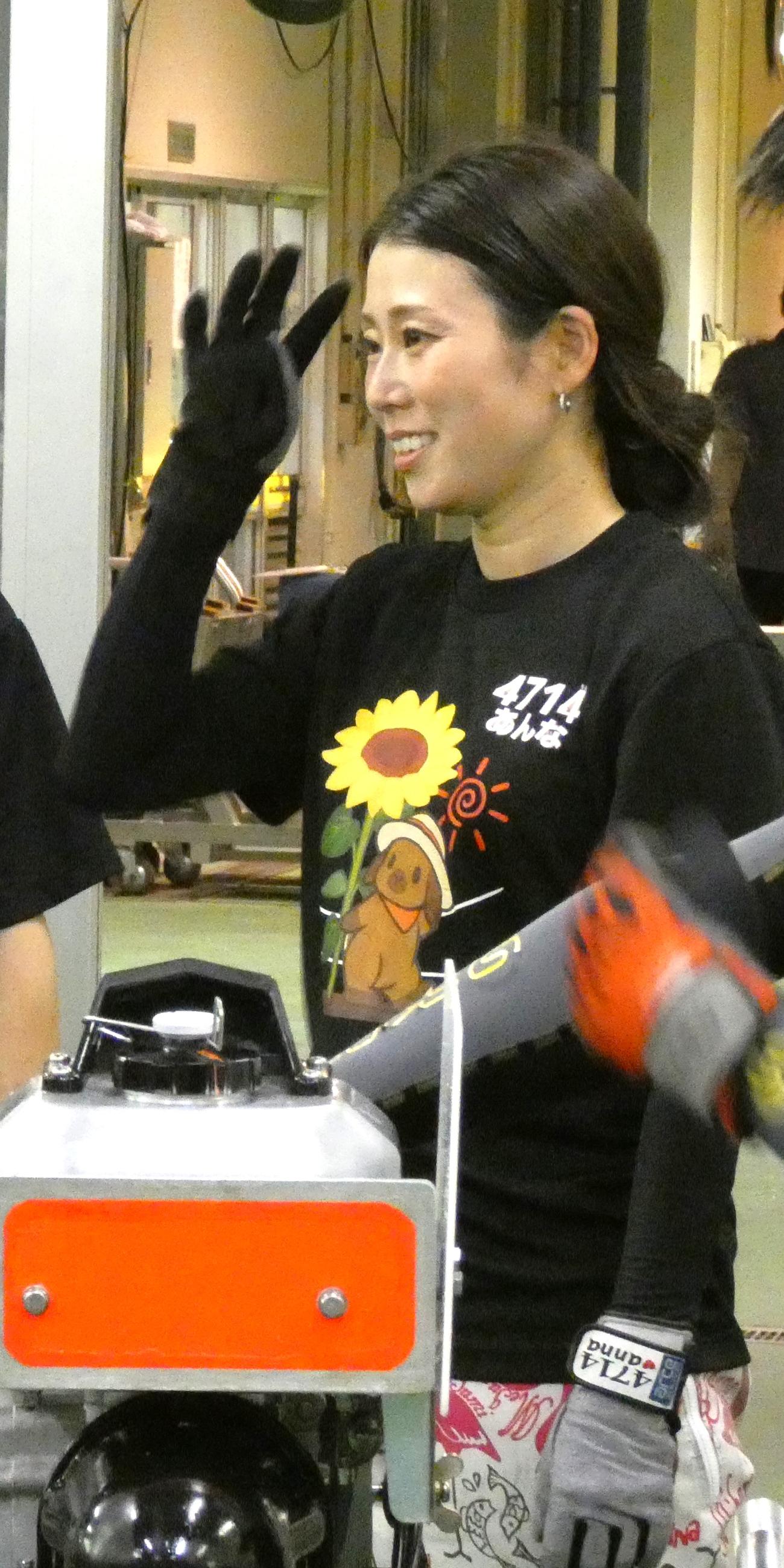 喜多須杏奈が操る7号機の気配は良好だ（撮影・前原一樹）
