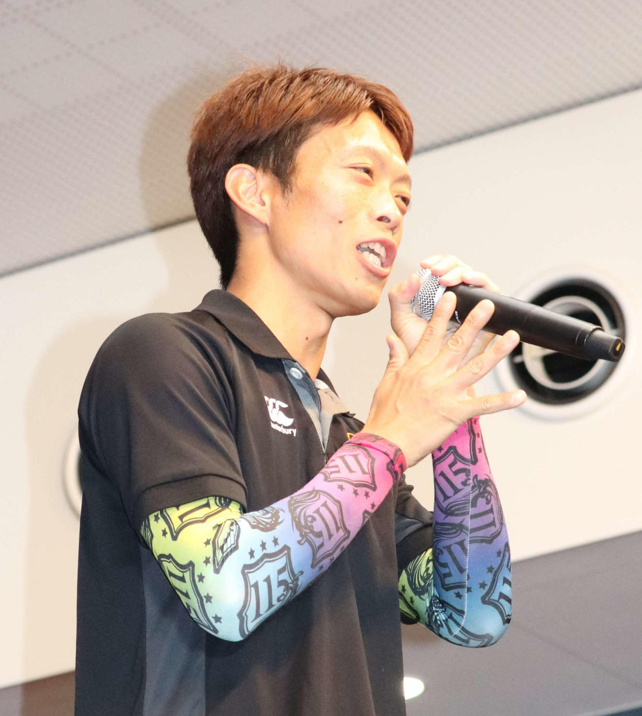 選手代表あいさつを行った四宮与寛